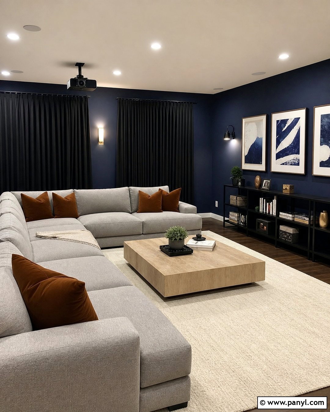 Black Curtains With Blue Walls - 20 Blue Wall With Curtains