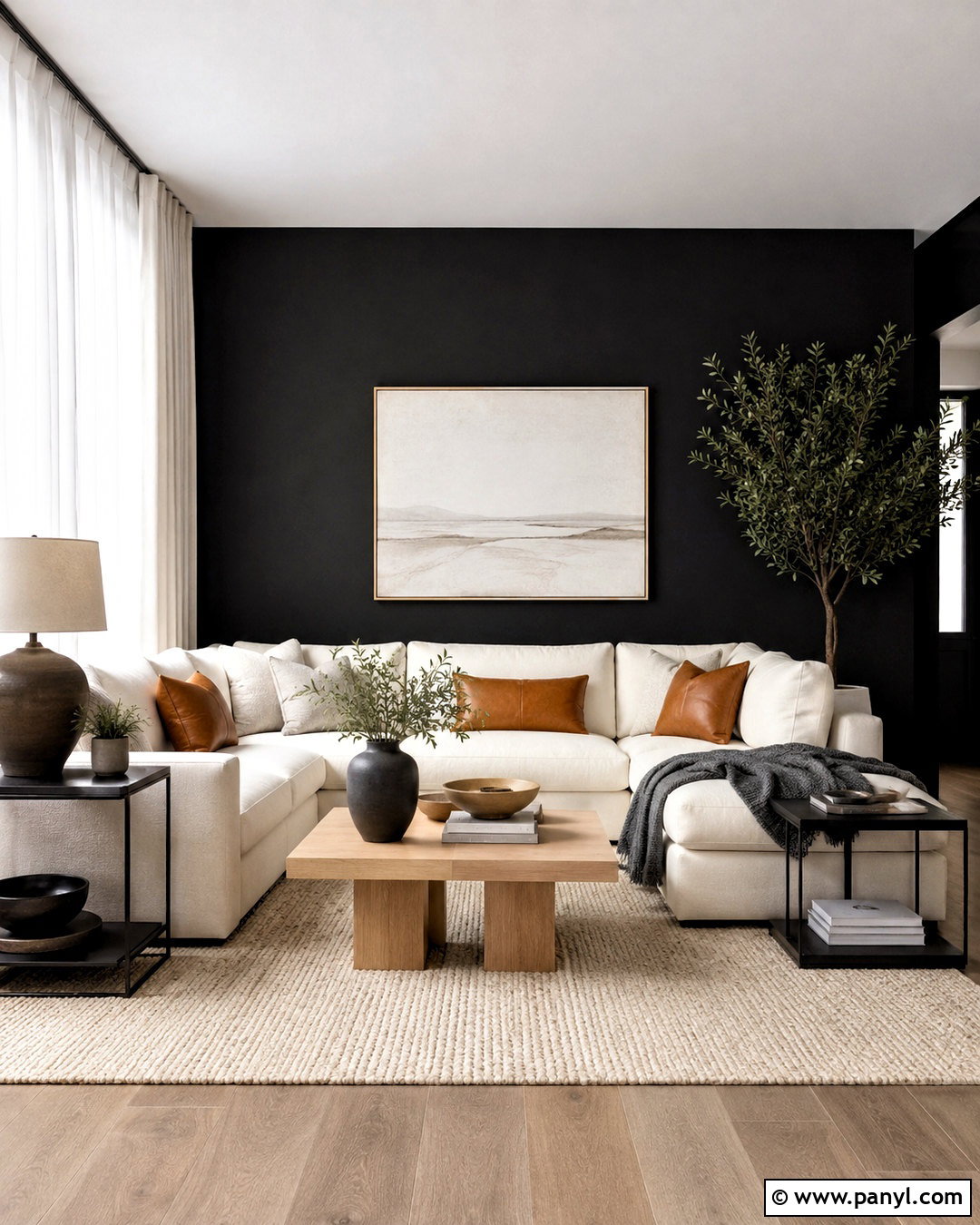 Black Dark Wall Living Room - 20 dark wall living room ideas