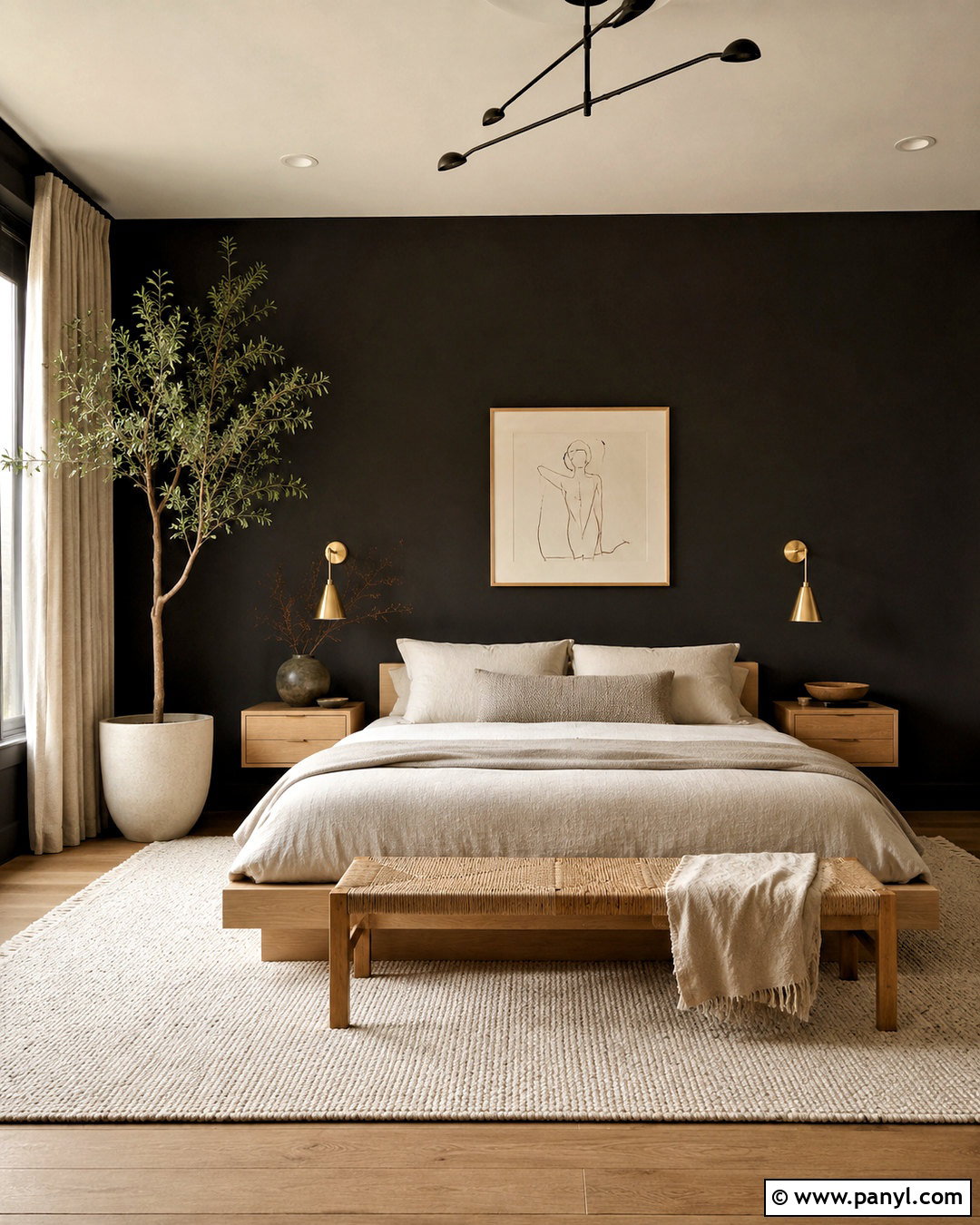 Black Dark Walls Bedroom - 40 dark walls