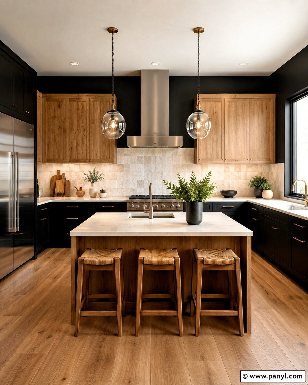 Black Dark Walls Kitchen - 40 dark walls
