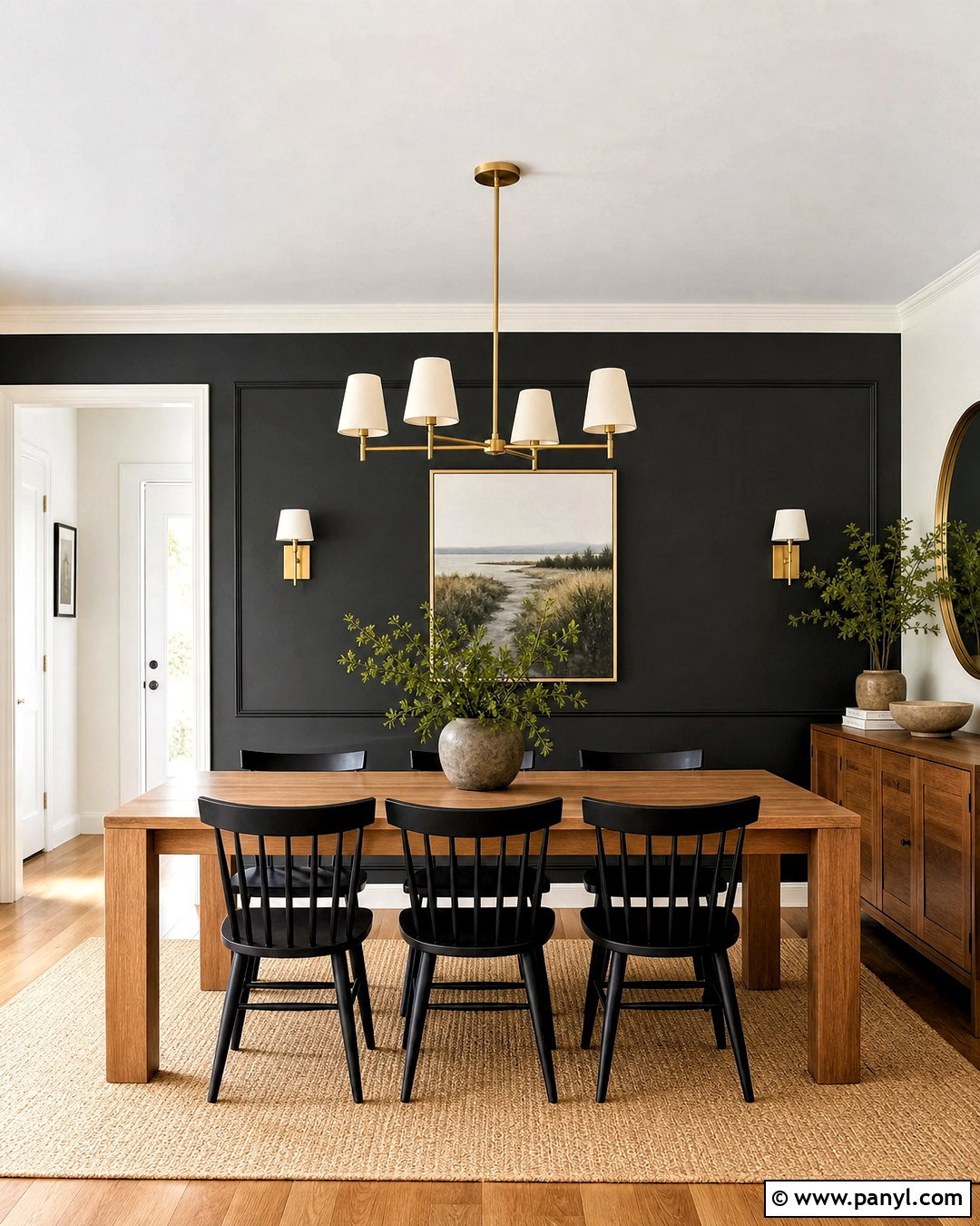 Black Dining Room Accent Wall - 20 simple accent wall ideas