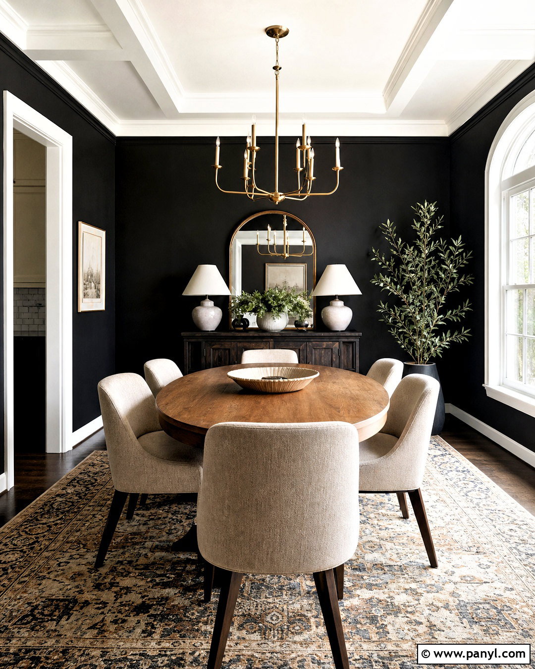 Black Dining Room With White Trim - 20 black room design ideas