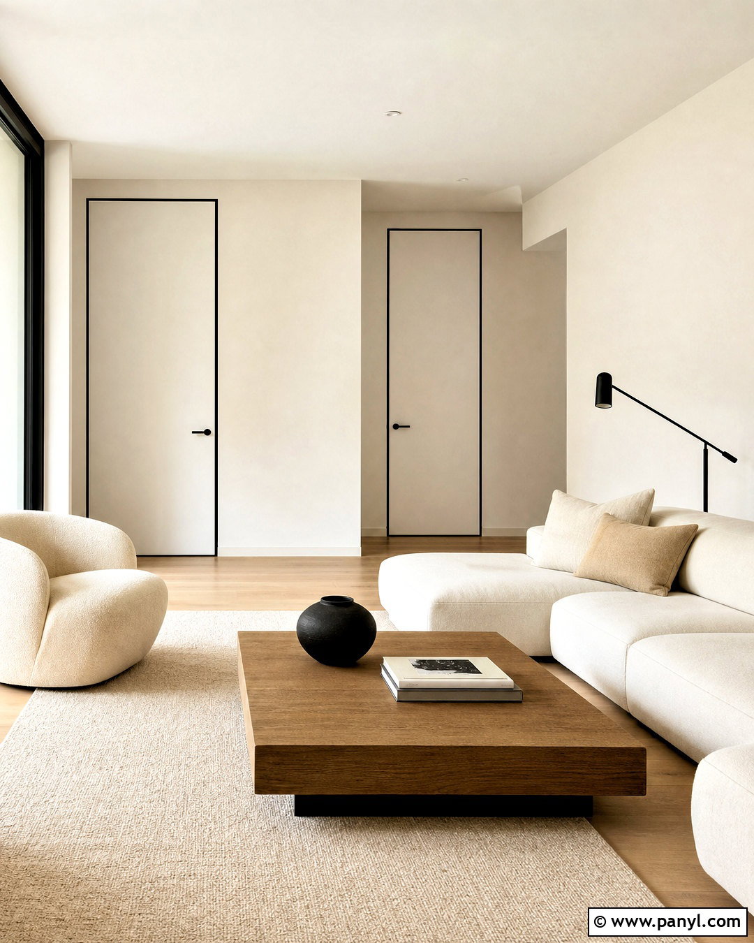 Black Door Frames In A Minimalist Interior - 20 black door frames interiors