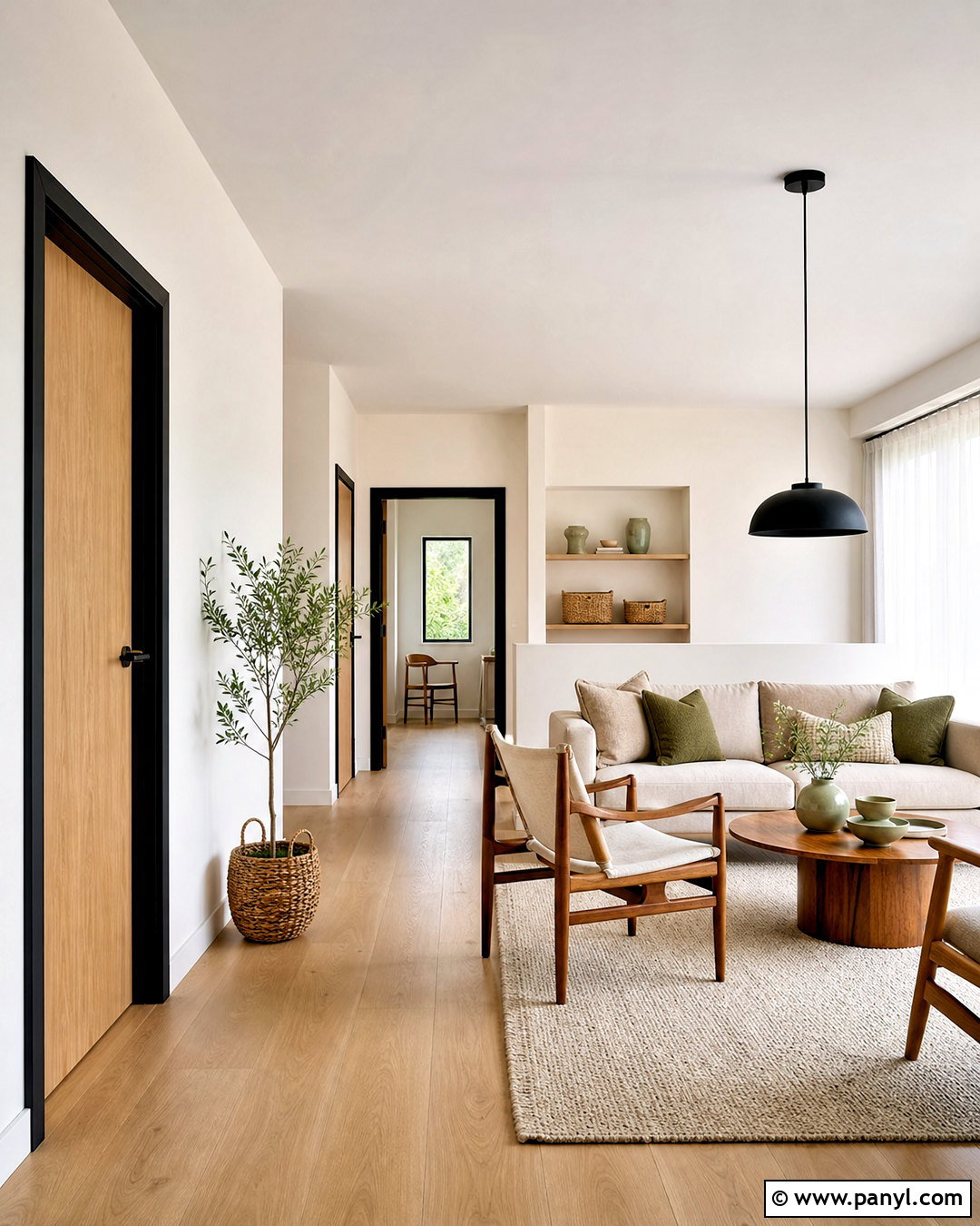 Black Door Frames In A Scandinavian Interior - 20 black door frames interiors