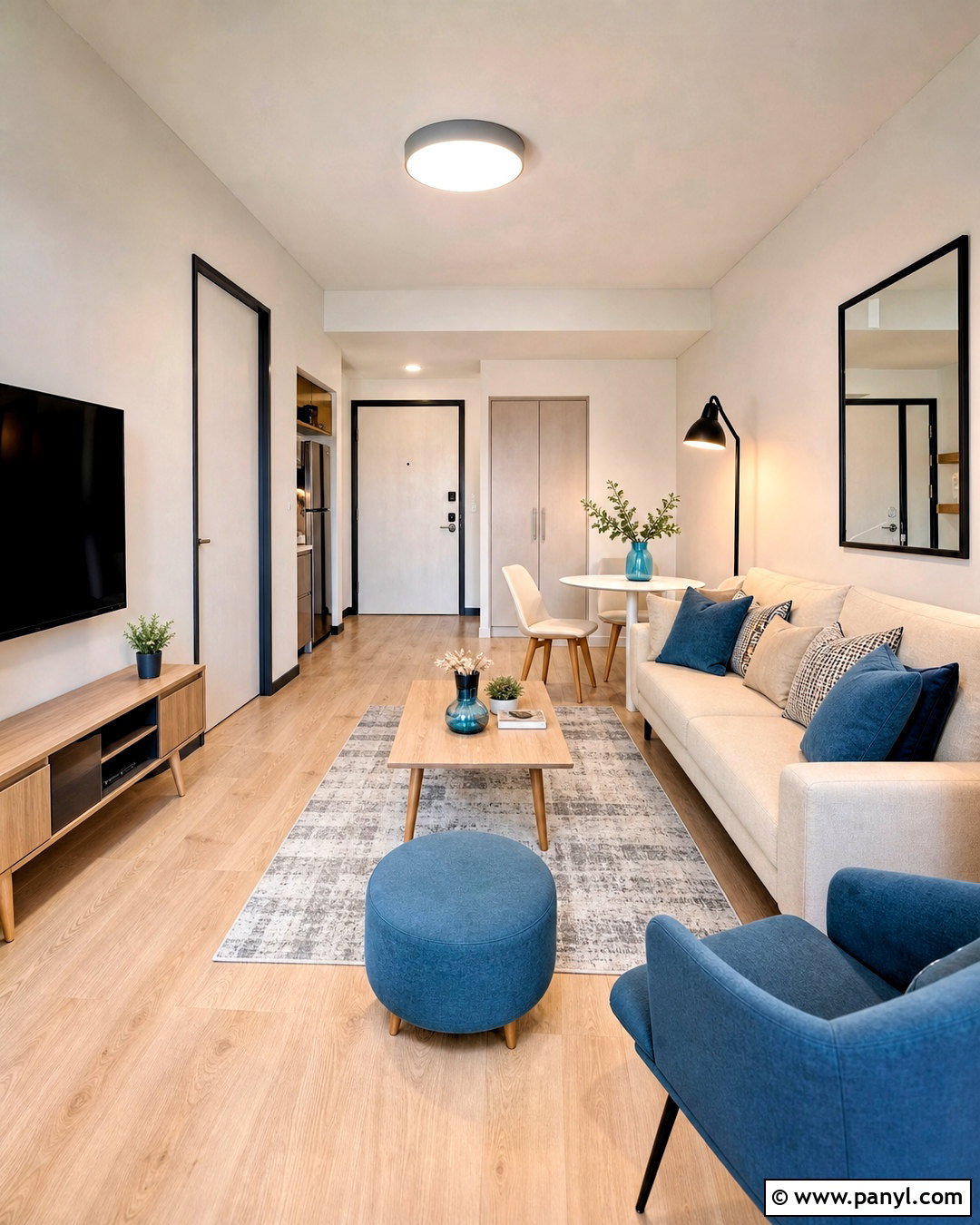 Black Door Frames In A Small Apartment - 20 black door frames interiors