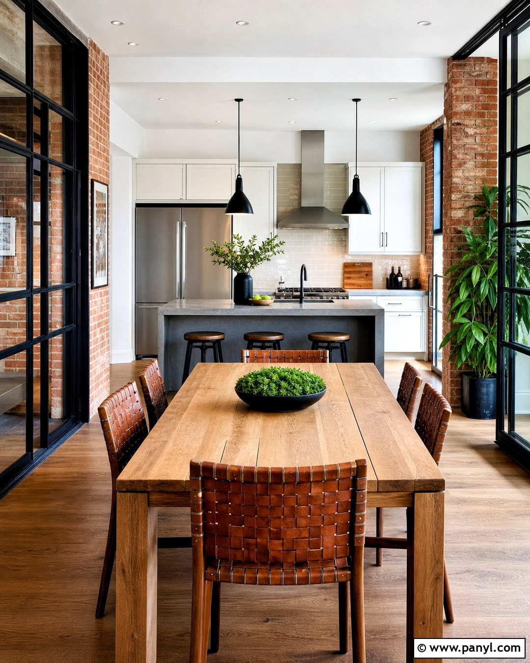 Black Door Frames In An Industrial Interior - 20 black door frames interiors