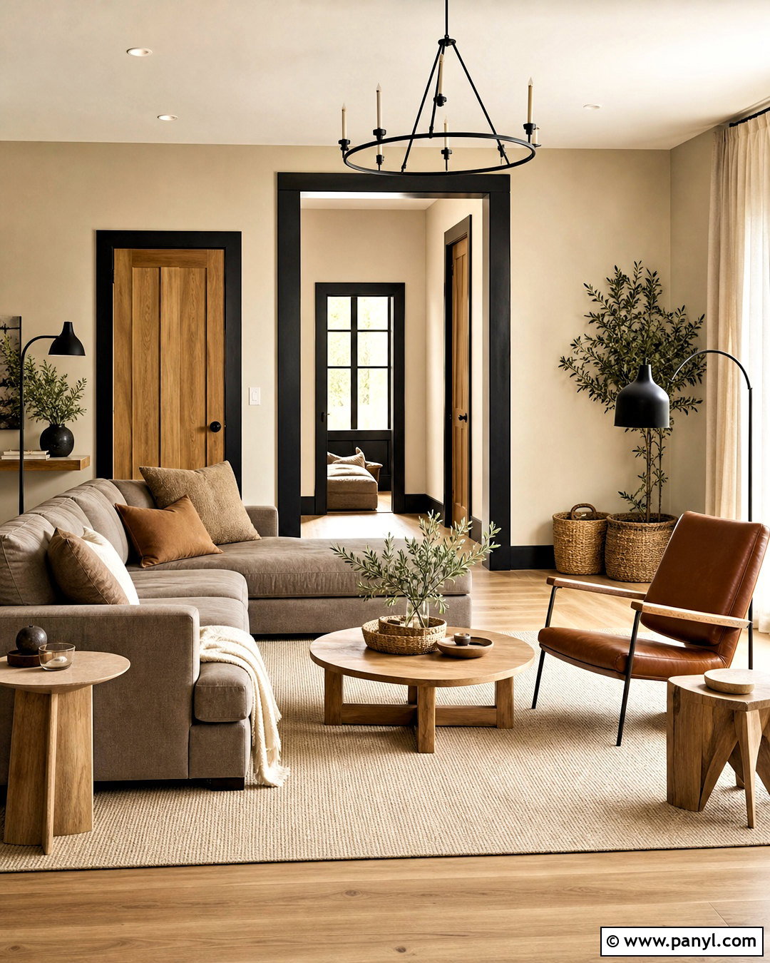 Black Door Frames With Beige Walls - 20 black door frames interiors