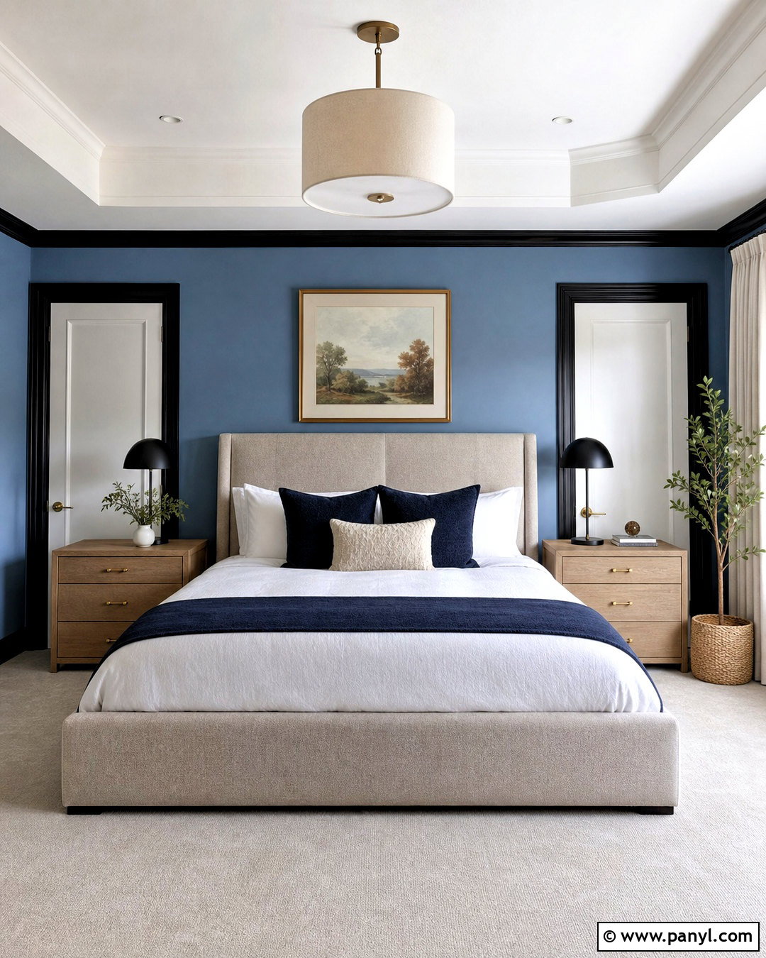 Black Door Frames With Blue Walls - 20 black door frames interiors