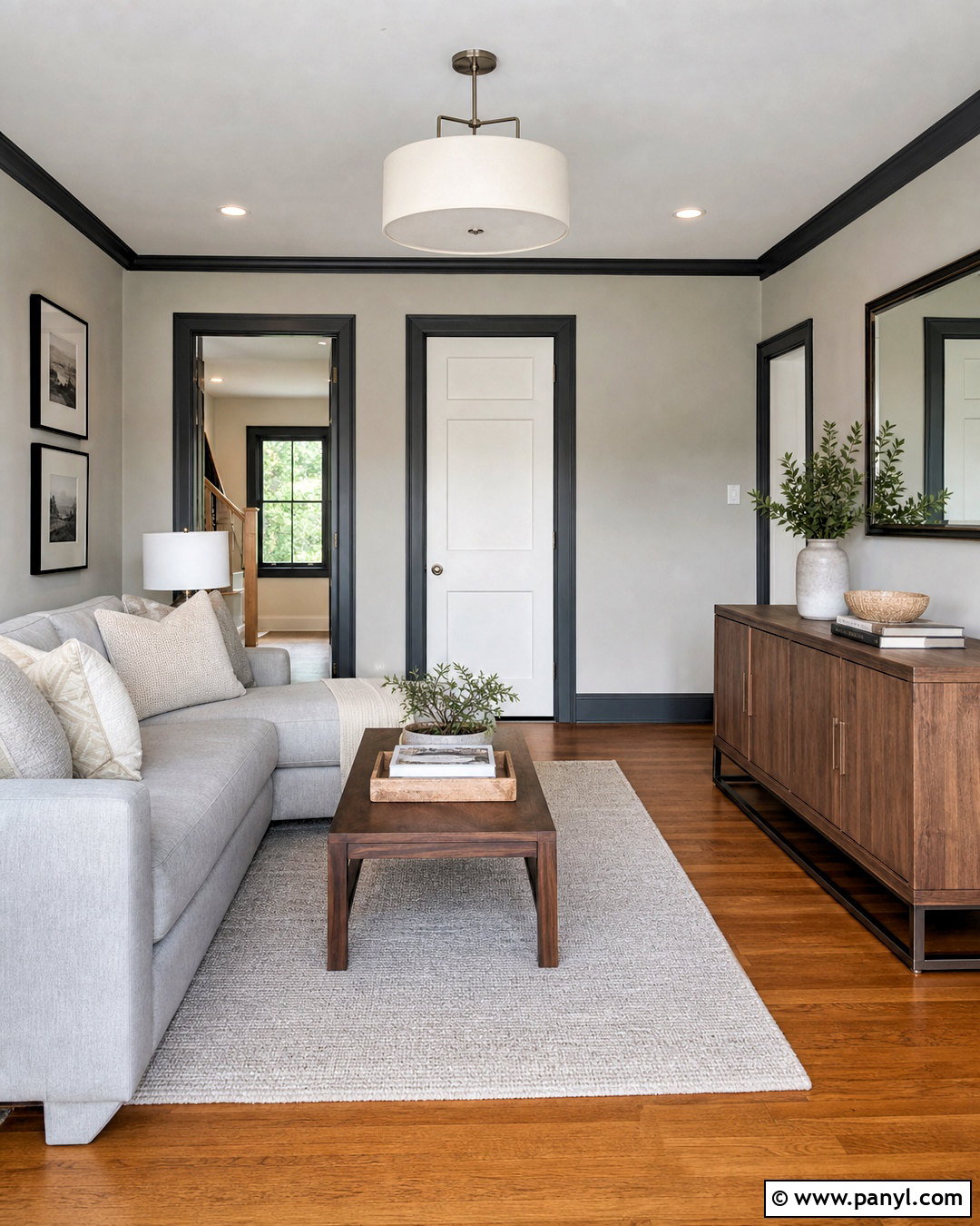 Black Door Frames With Gray Walls - 20 black door frames interiors