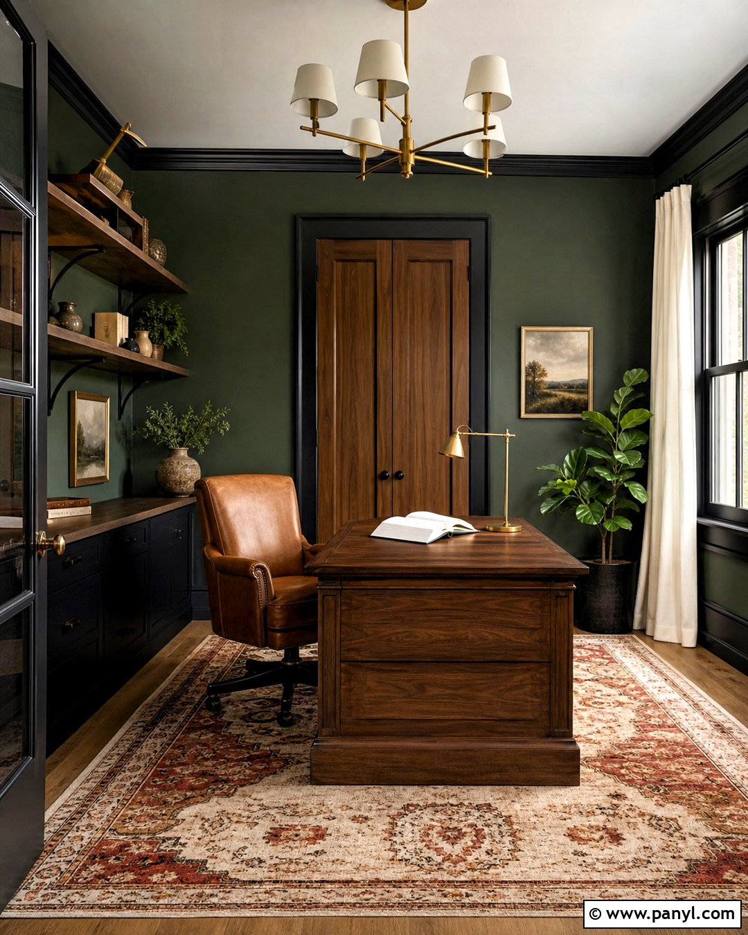 Black Door Frames With Green Walls - 20 black door frames interiors