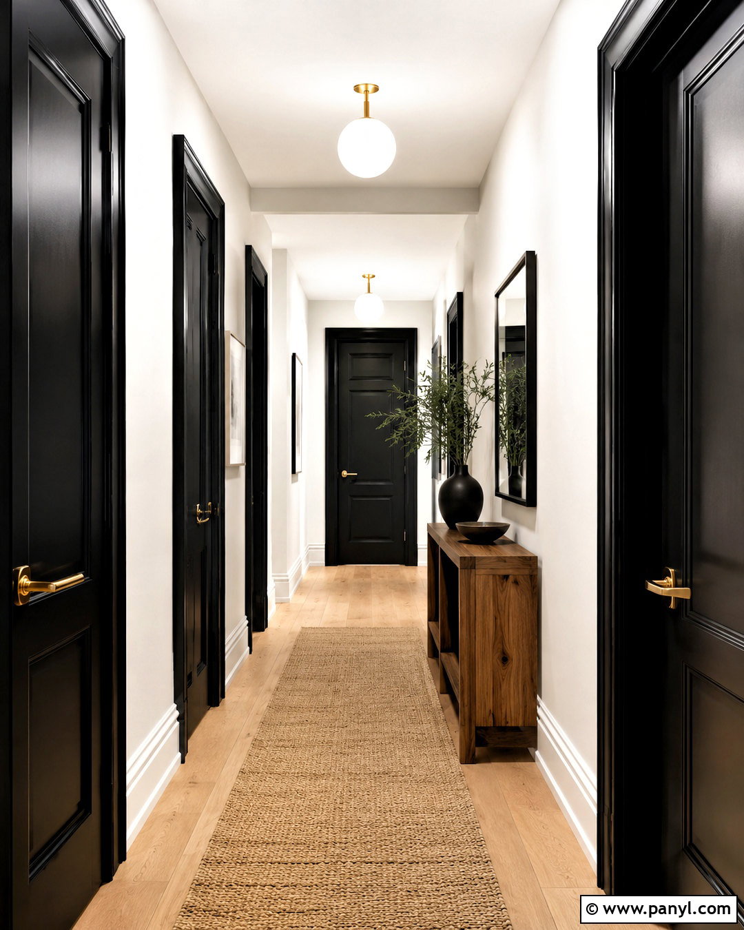 Black Door Trim With Matching Doors - 20 black moldings and trim ideas