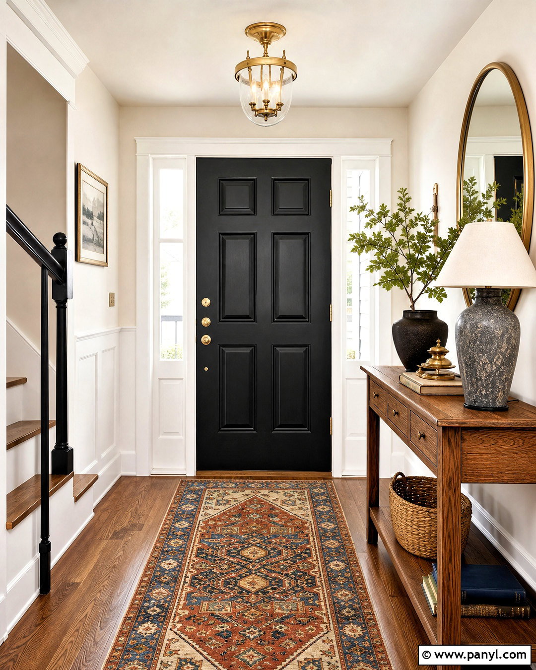 Black Door With Brass Hardware - 20 black door interior design ideas