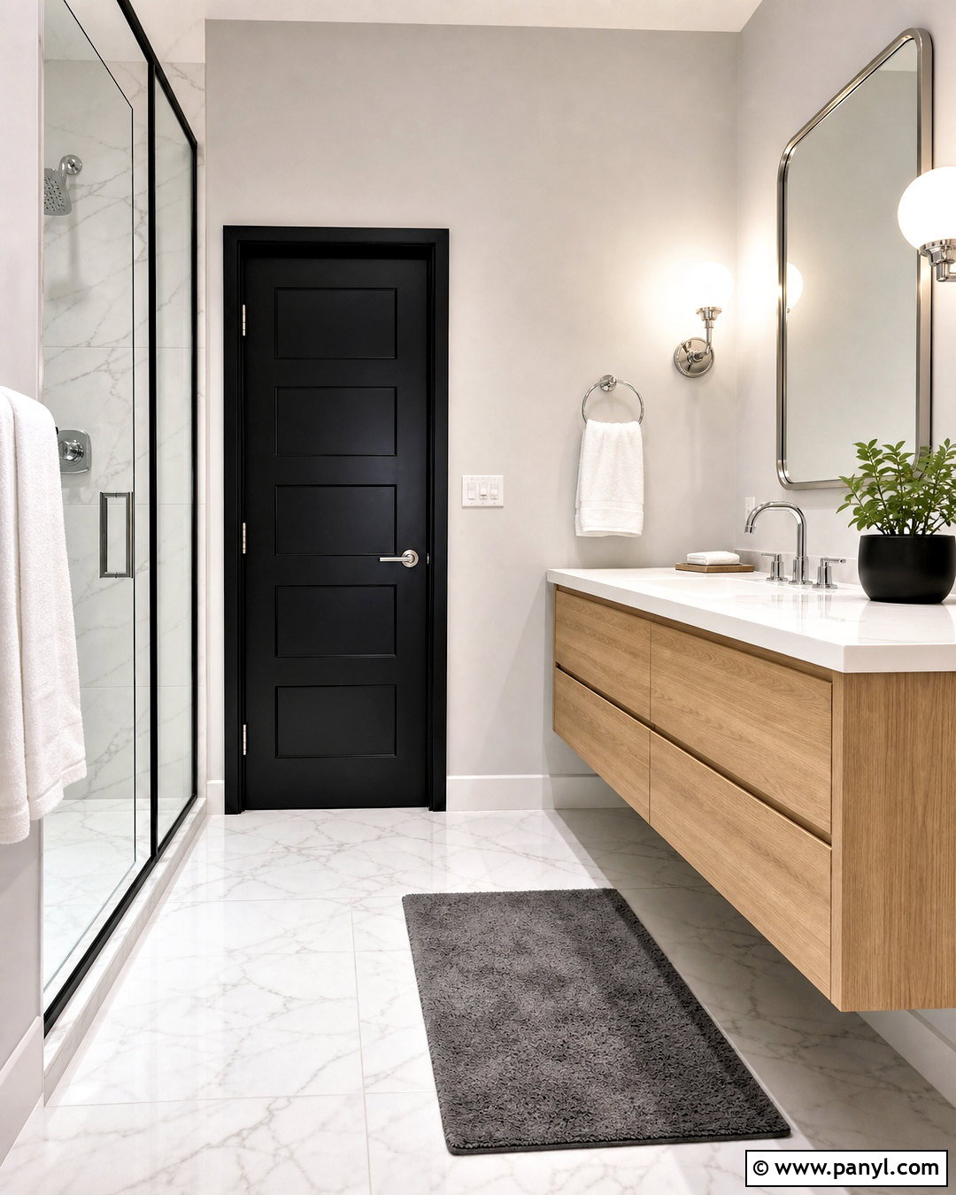 Black Door With Chrome Hardware - 20 black door interior design ideas