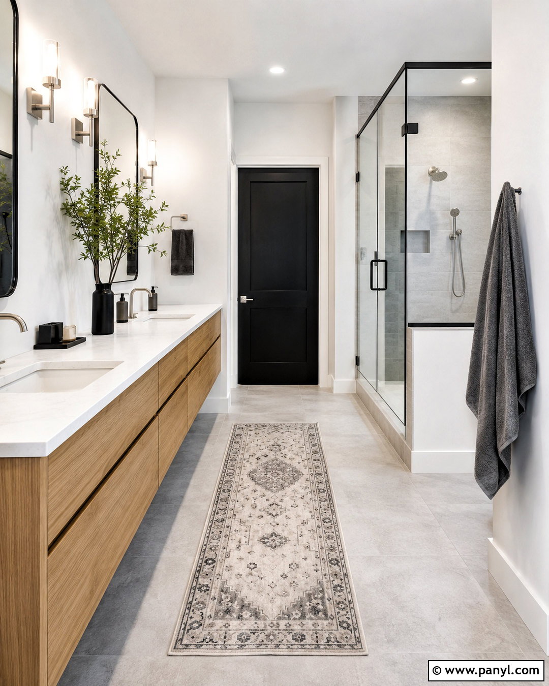 Black Doors With Chrome Hardware - 35 White Walls Black Doors
