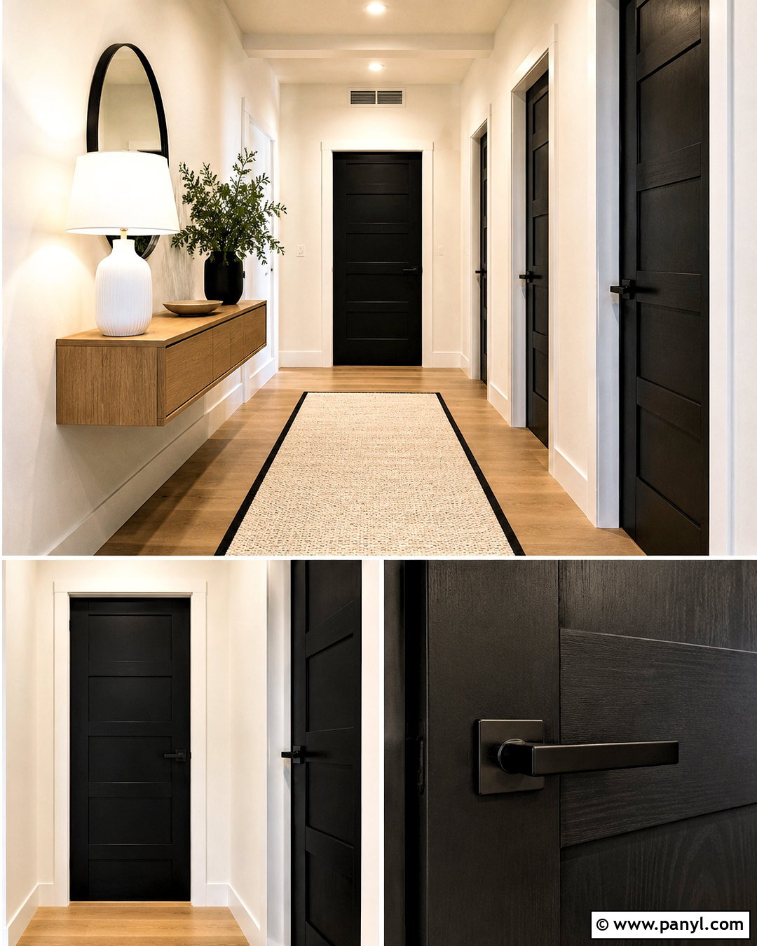 Black Doors With Light Oak Floors - 20 black interior doors with white trim ideas