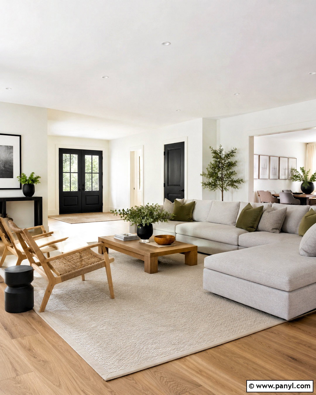 Black Doors With Light Oak Floors - 35 White Walls Black Doors