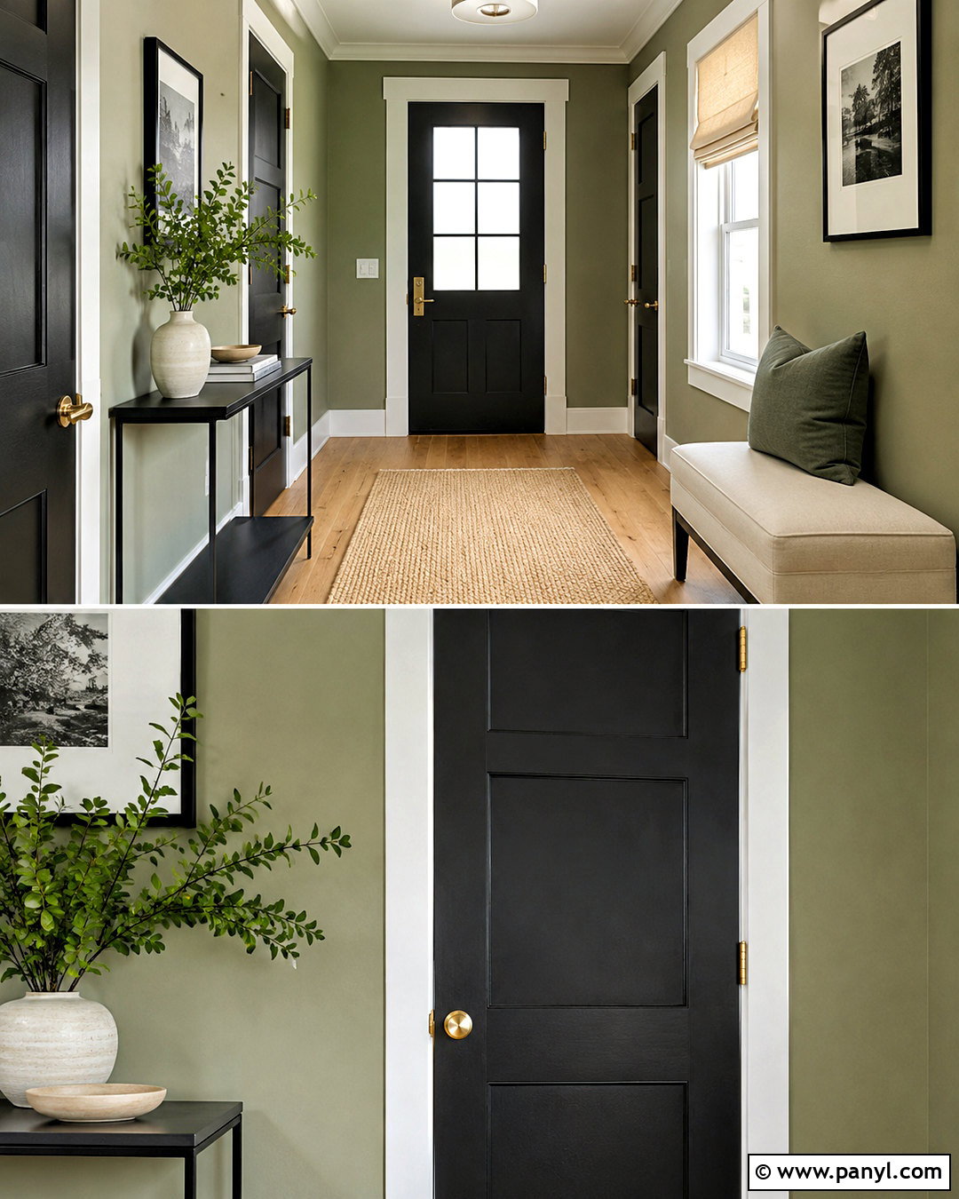 Black Doors With Sage Green Walls - 20 black interior doors with white trim ideas