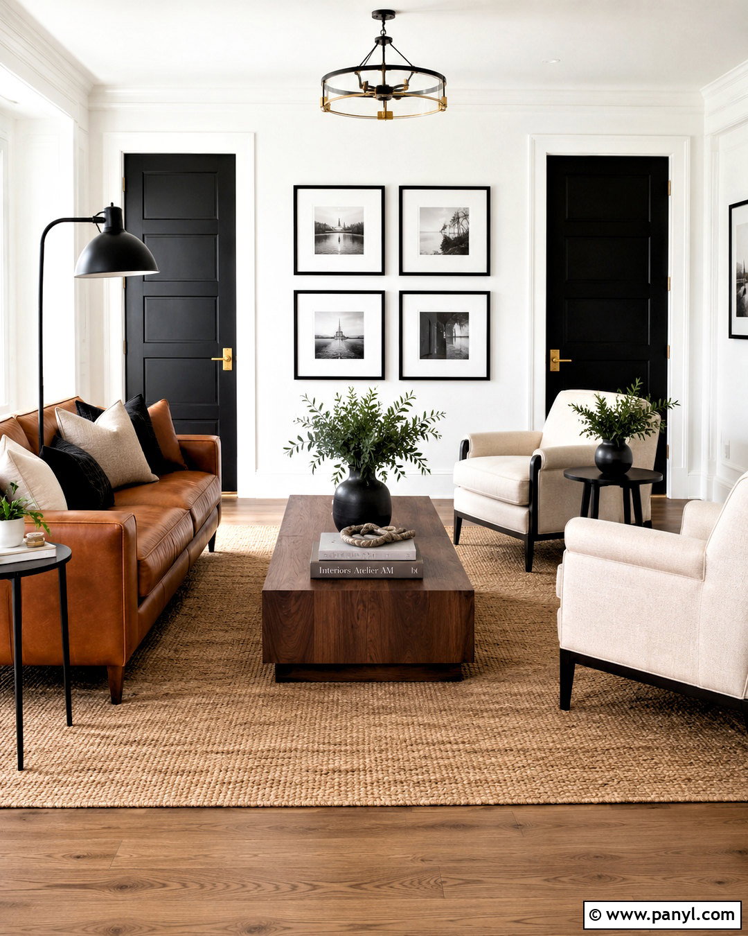 Black Doors With White Trim - 35 White Walls Black Doors