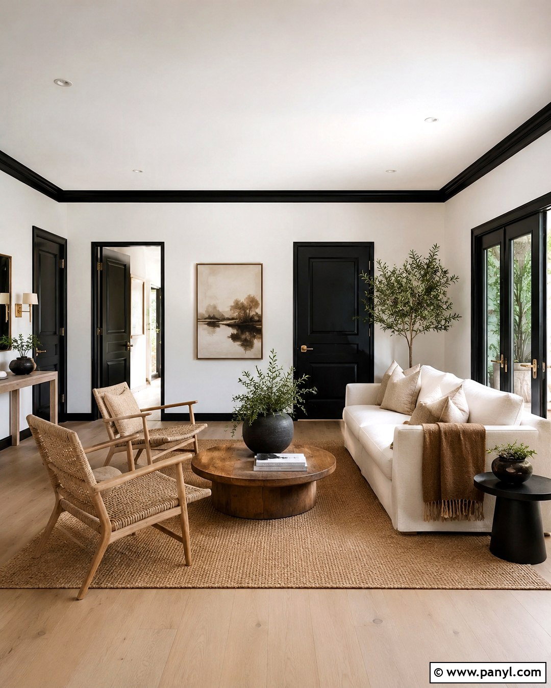 Black Doors With White Walls And Black Trim - 20 White Wall And Black Trim Ideas