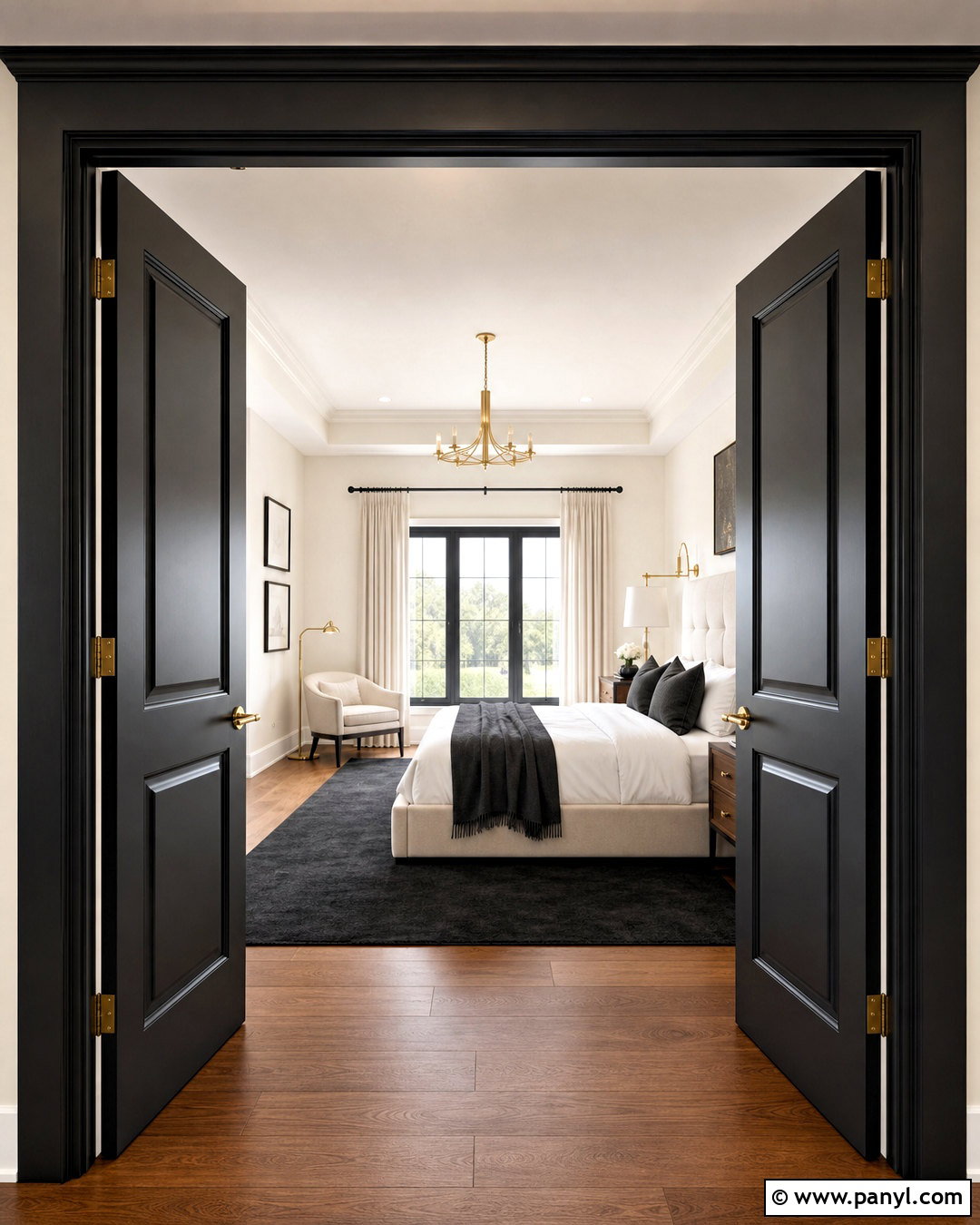 Black Double Doors With Black Trim - 20 black interior doors with black trim ideas