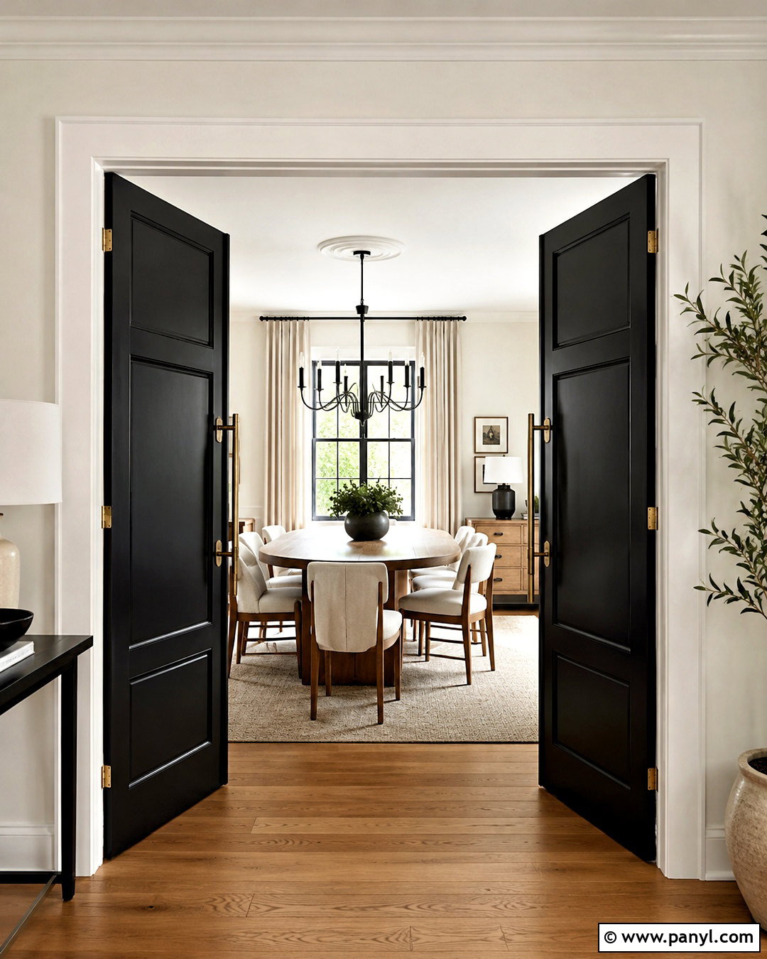 Black Double Doors With White Trim - 20 black interior doors with white trim ideas