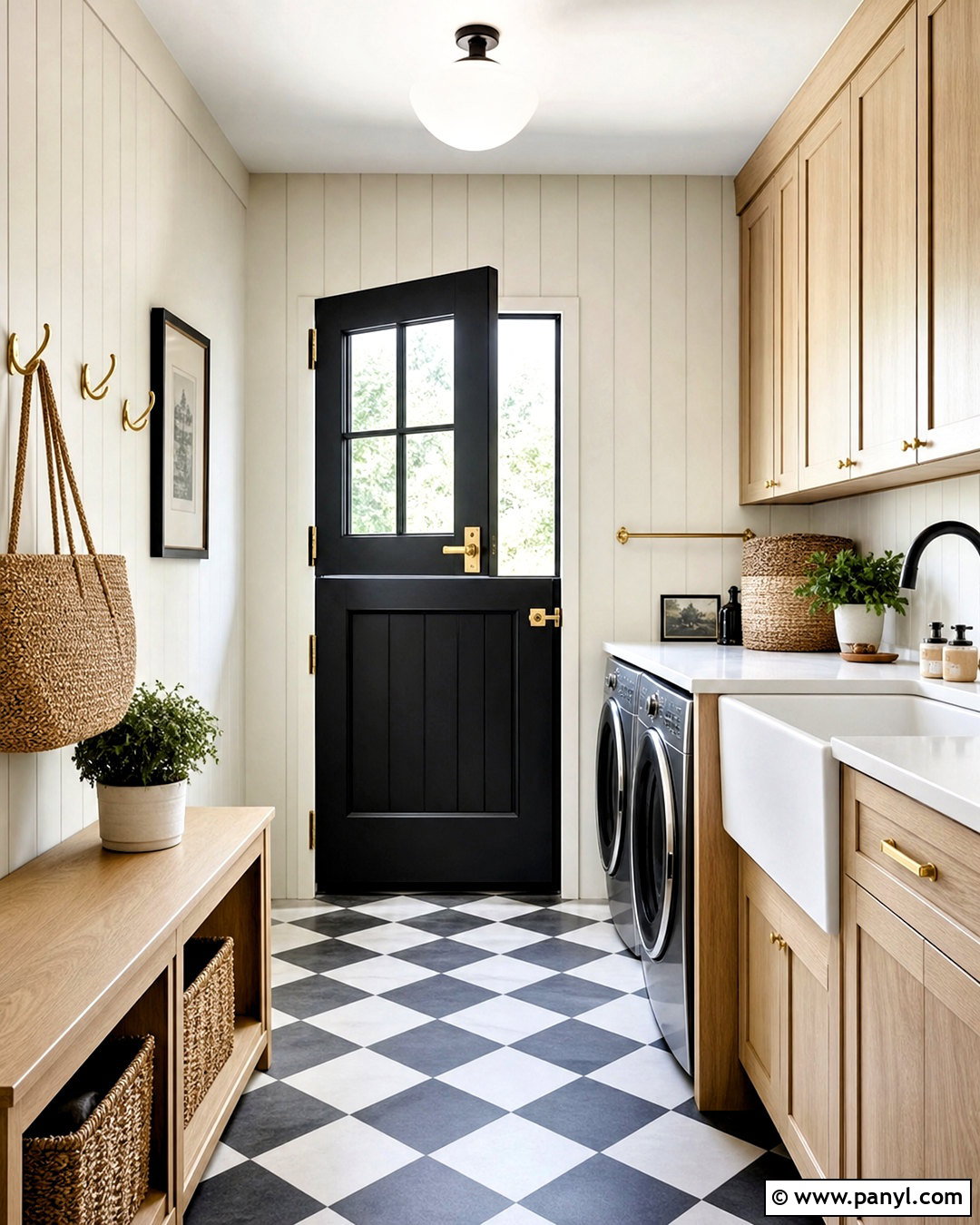 Black Dutch Door Laundry Room - 20 black door interior design ideas