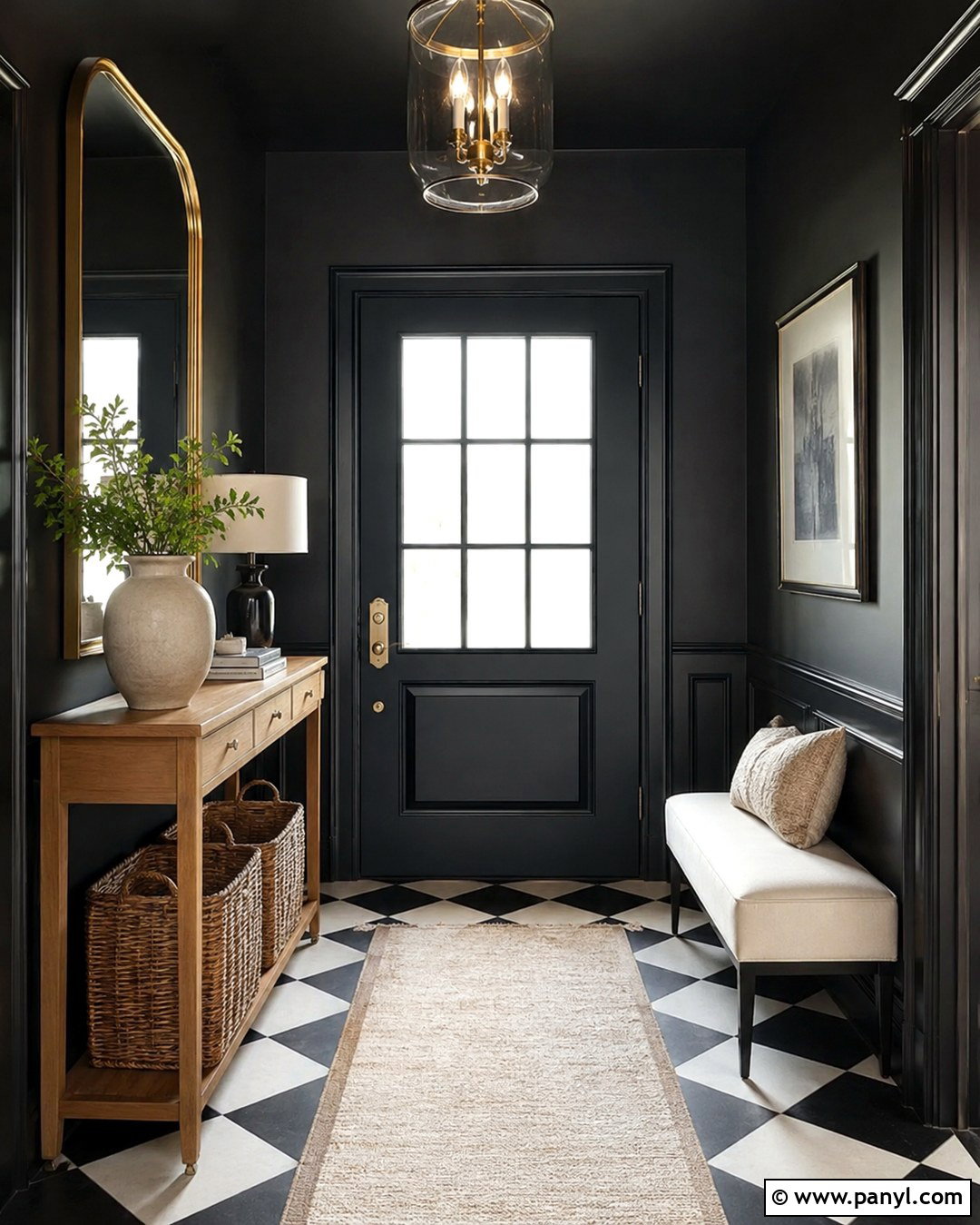 Black Entryway Walls And Ceiling - 20 Black Wall Black Ceiling Ideas