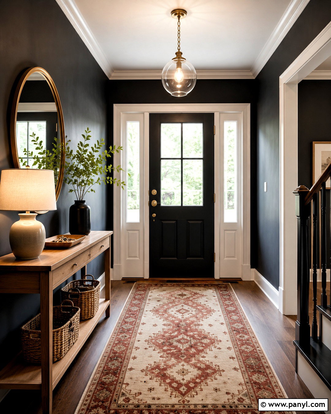 Black Entryway Walls - 40 Black Painted Walls
