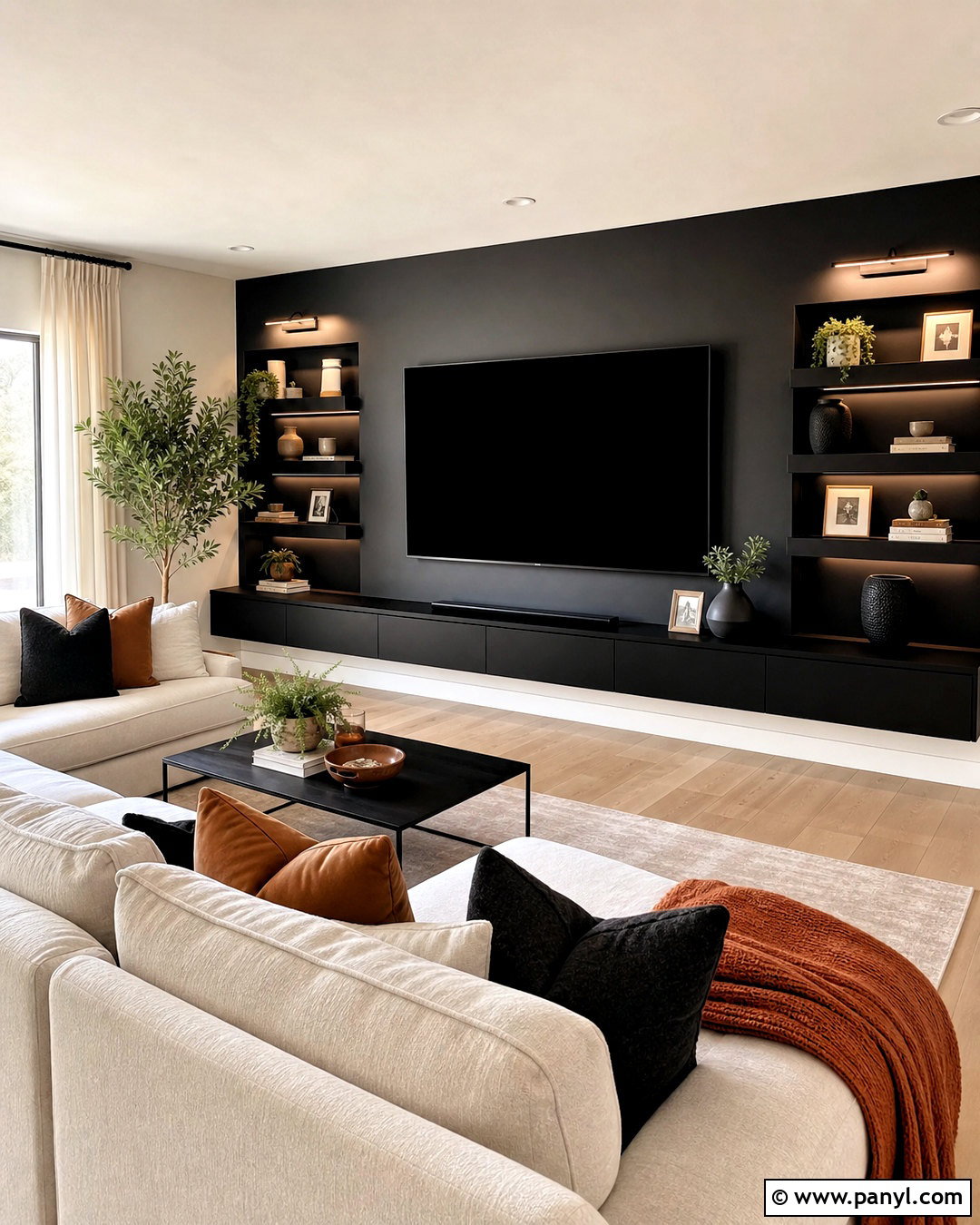Black Family Room TV Wall - 20 family room tv wall ideas