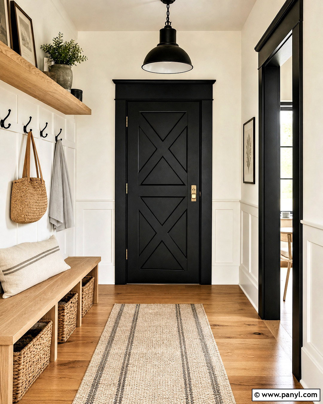 Black Farmhouse Door With Black Trim - 20 black interior doors with black trim ideas