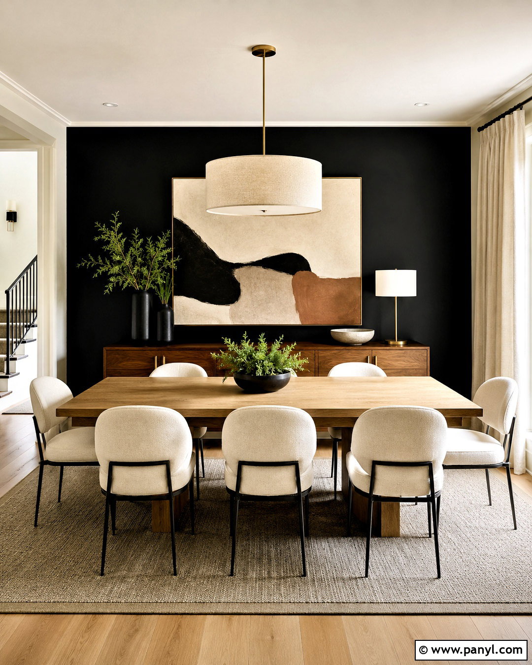 Black Feature Wall Dining Room - 40 Black Feature Wall Ideas