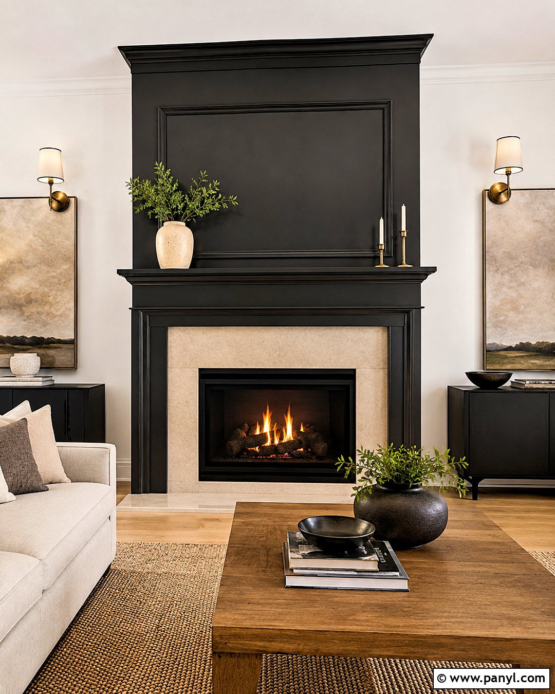 Black Fireplace Molding - 20 black moldings and trim ideas