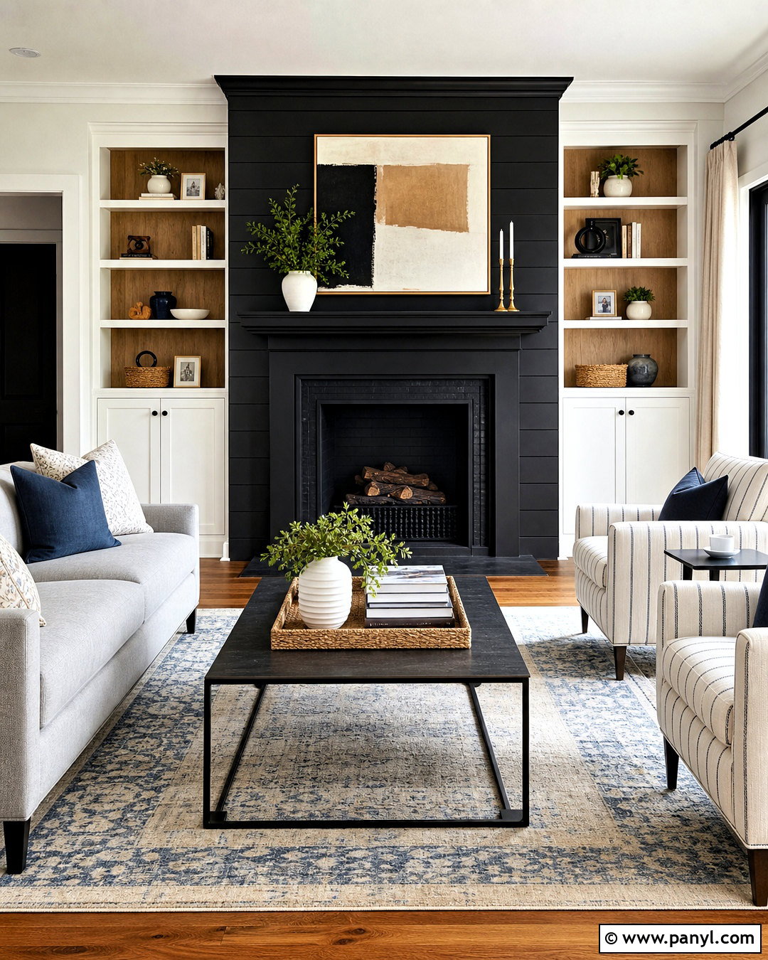 20 Living Room With Black Fireplace Ideas That Feel Luxe and Cozy