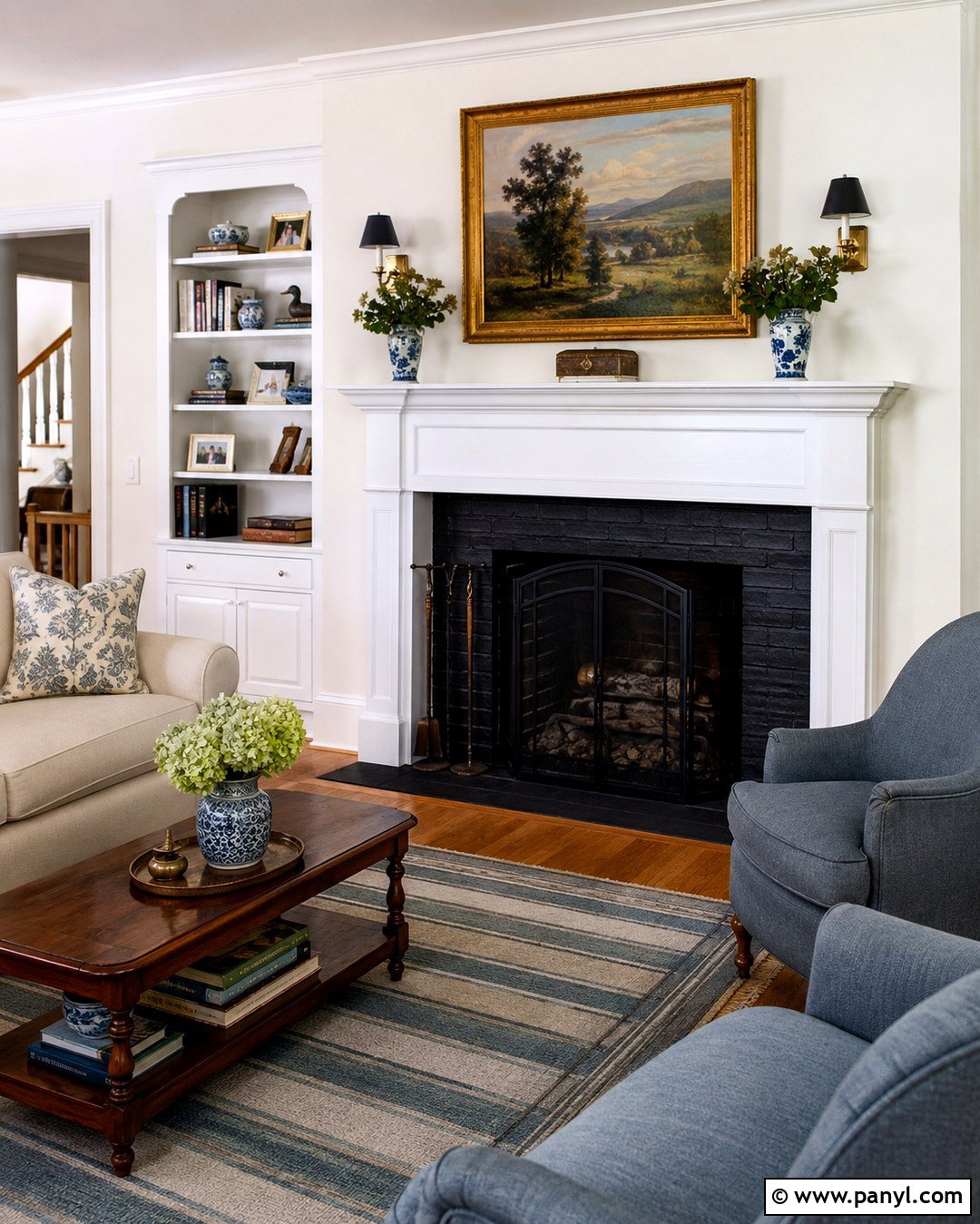 Black Fireplace With White Mantel - 20 Black Paint Fireplace Ideas