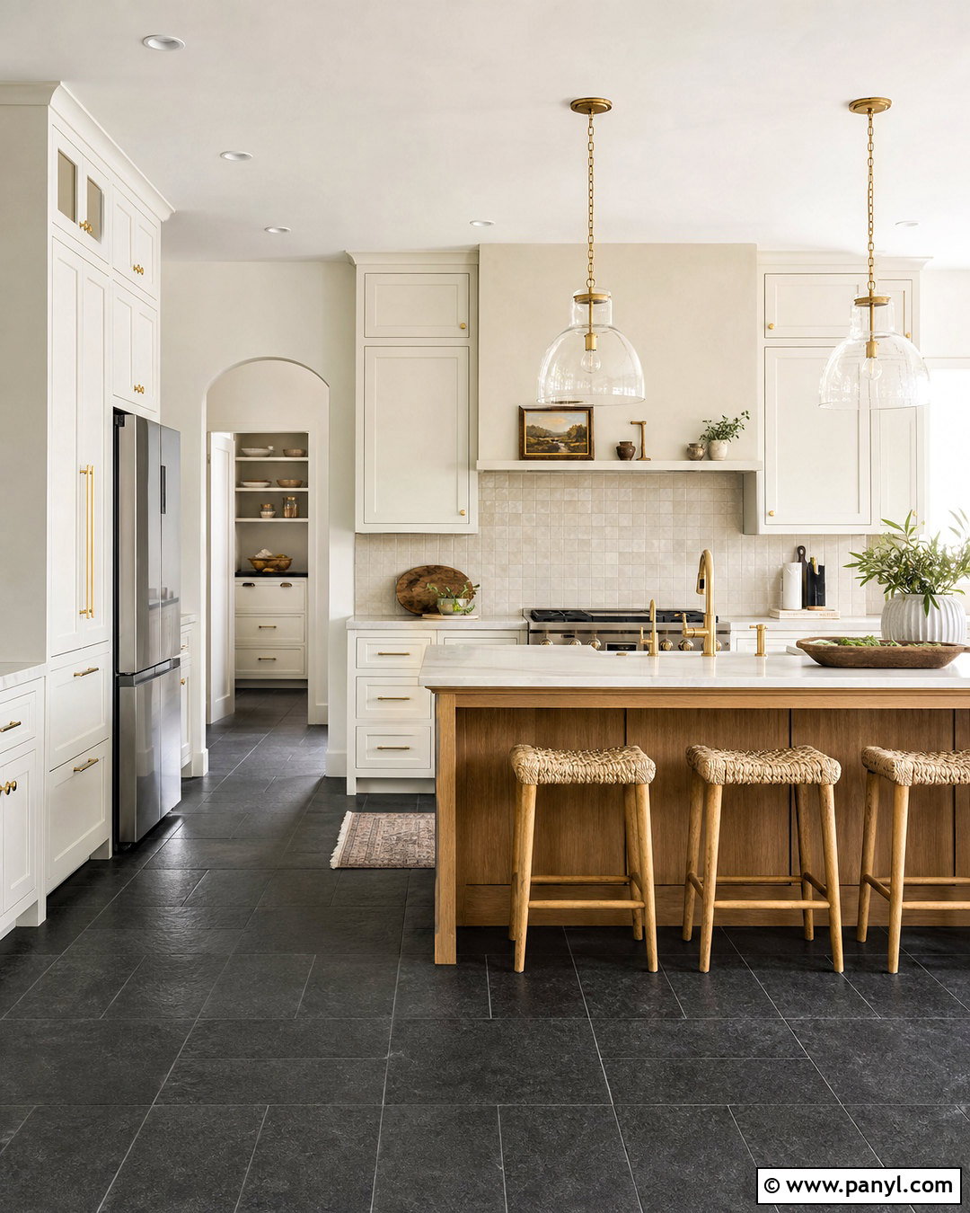 Black Floor Cream Wall Kitchen - 20 dark floors light walls