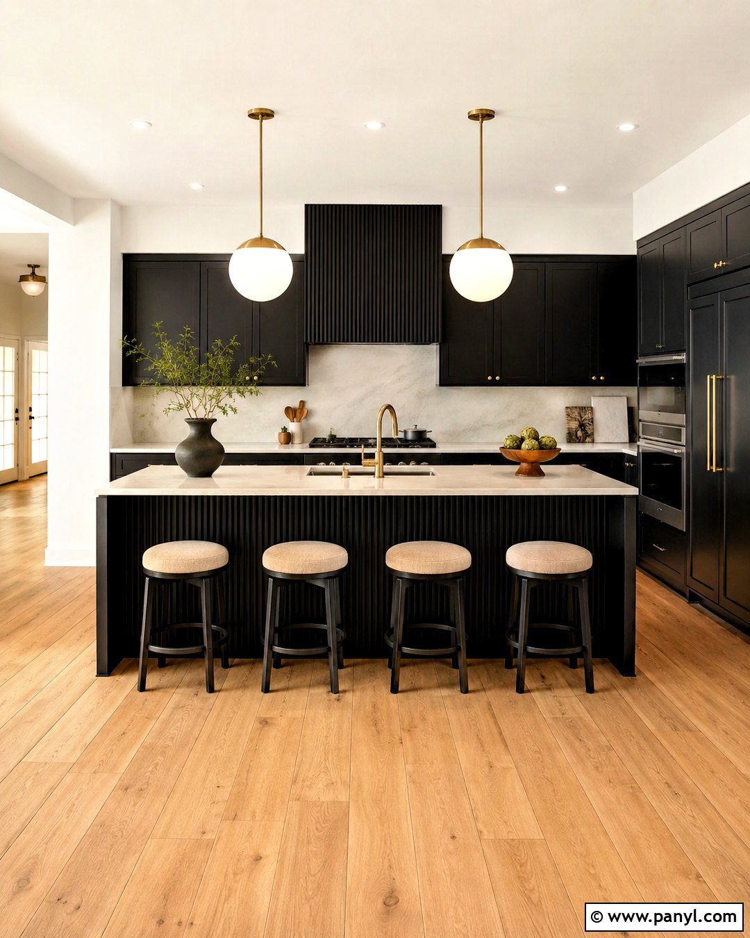 Black Fluted Kitchen Cabinets - 20 black kitchen design ideas