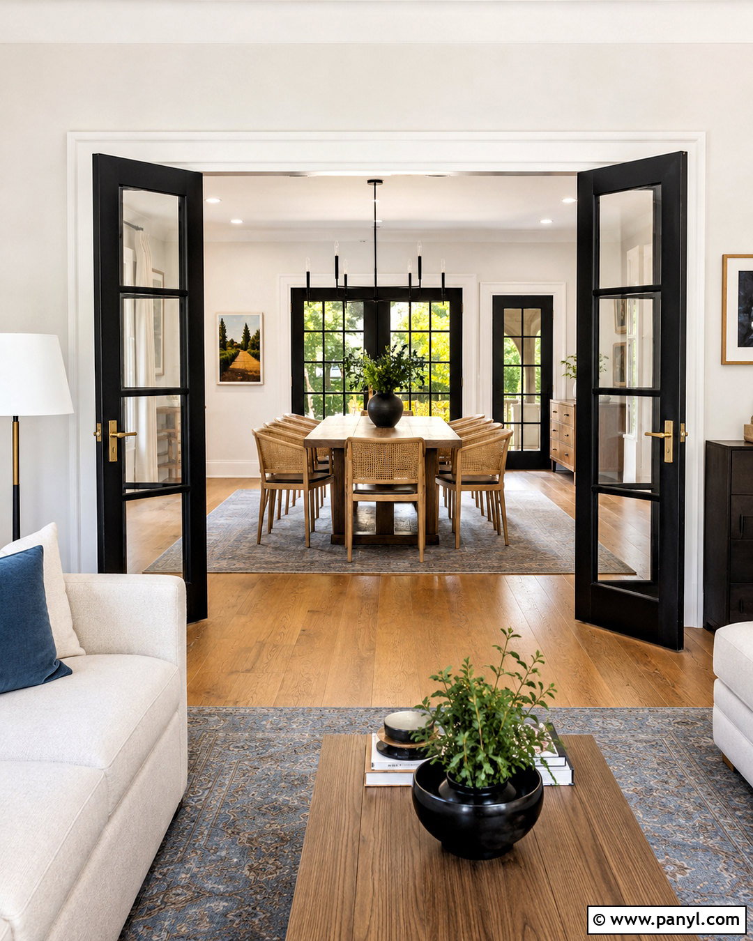 Black French Doors With White Trim - 20 black interior doors with white trim ideas