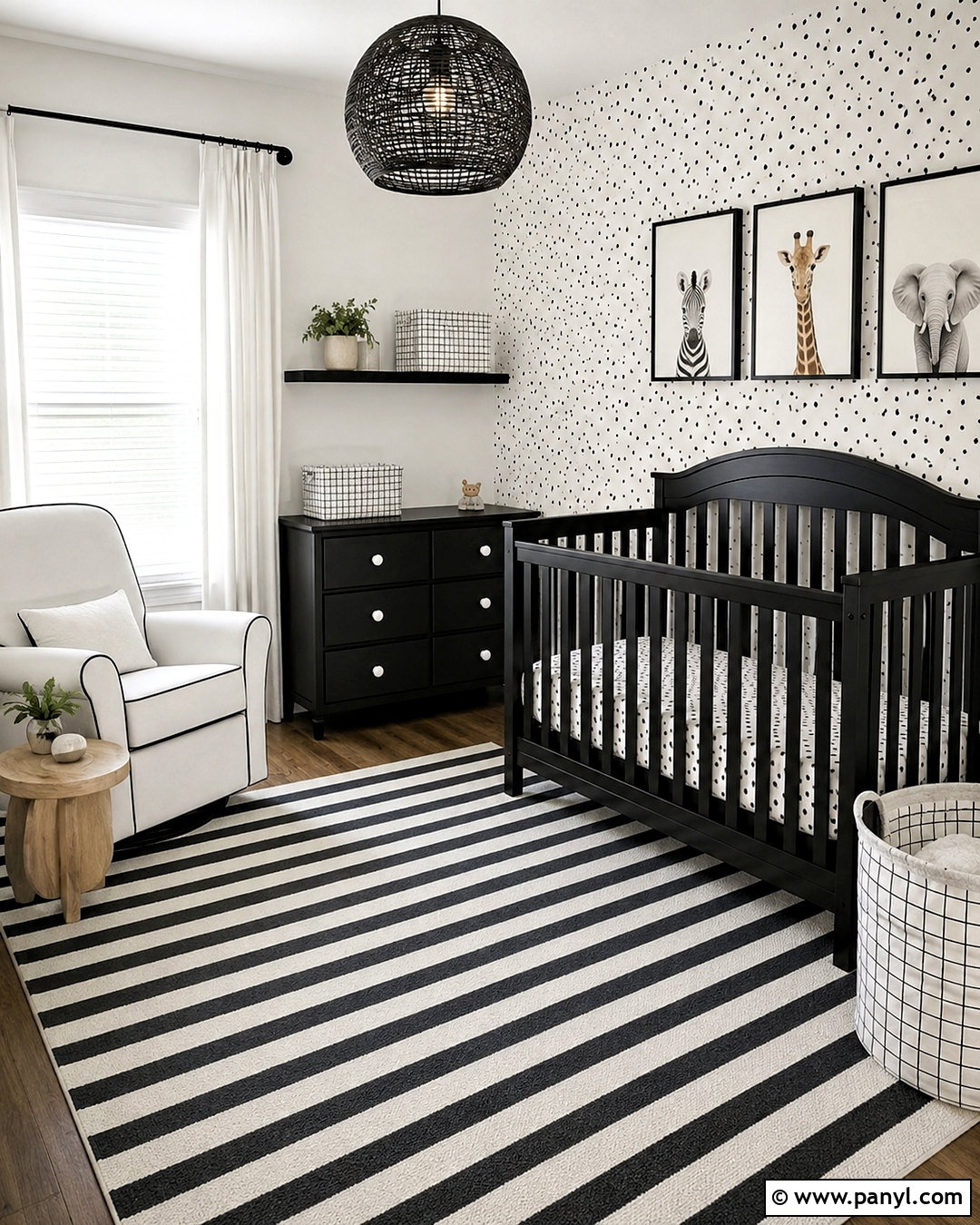 Black Furniture Nursery With Black And White Decor - 20 black furniture nursery ideas
