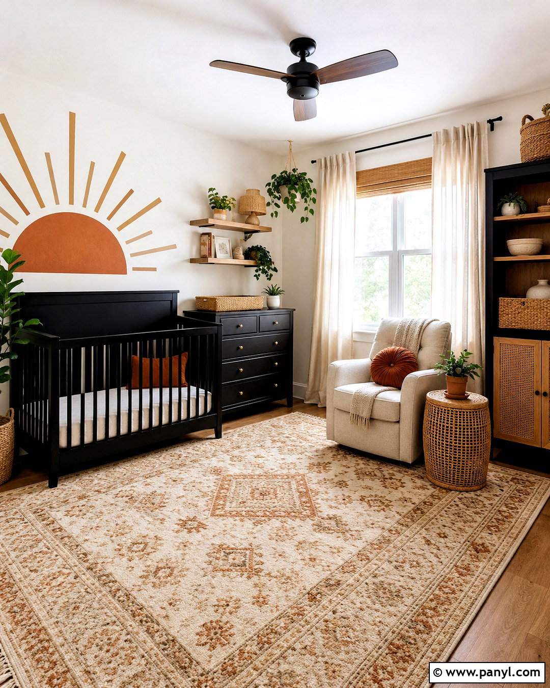 Black Furniture Nursery With Boho Decor - 20 black furniture nursery ideas