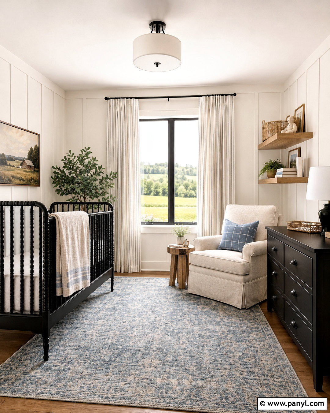 Black Furniture Nursery With Farmhouse Decor - 20 black furniture nursery ideas