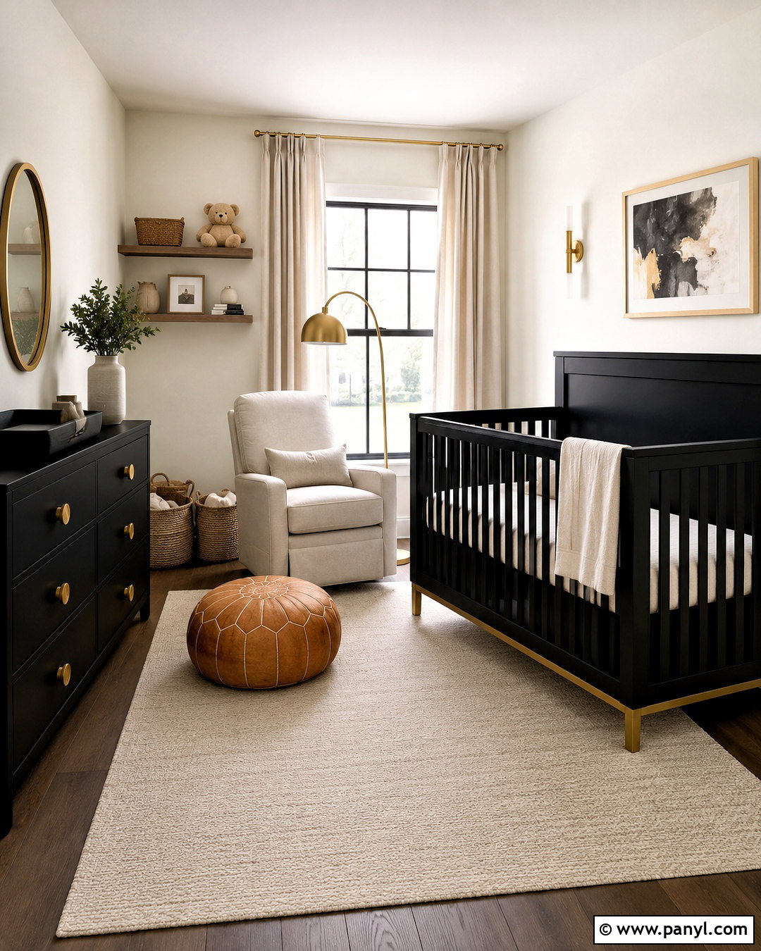 Black Furniture Nursery With Gold Accents - 20 black furniture nursery ideas