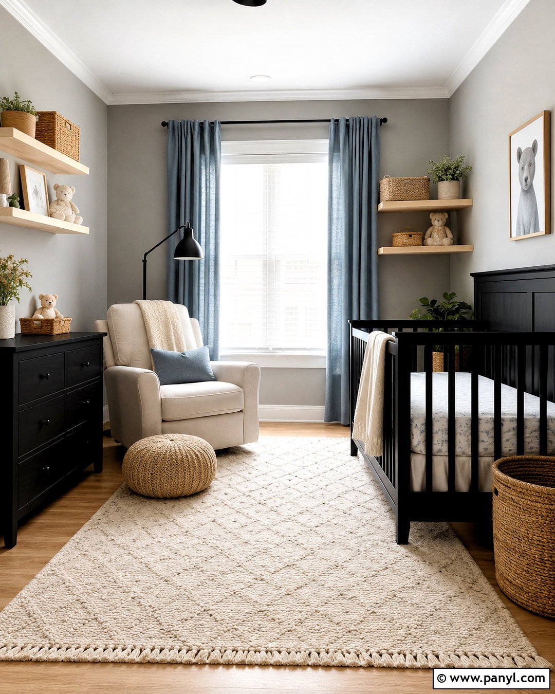 Black Furniture Nursery With Gray Walls - 20 black furniture nursery ideas