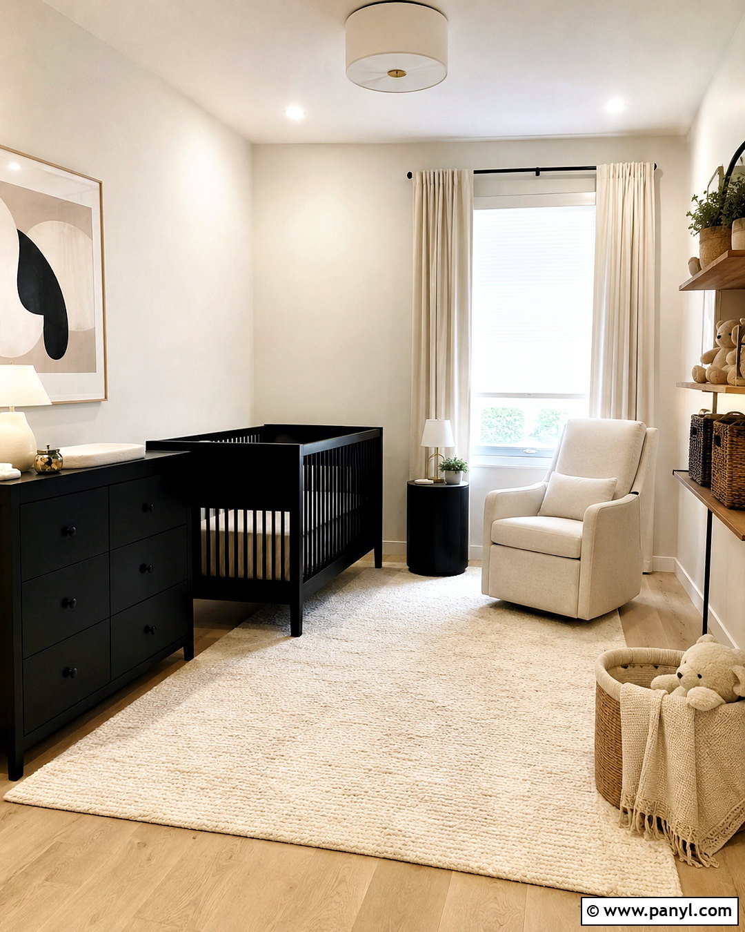 Black Furniture Nursery With Modern Minimalist Decor - 20 black furniture nursery ideas