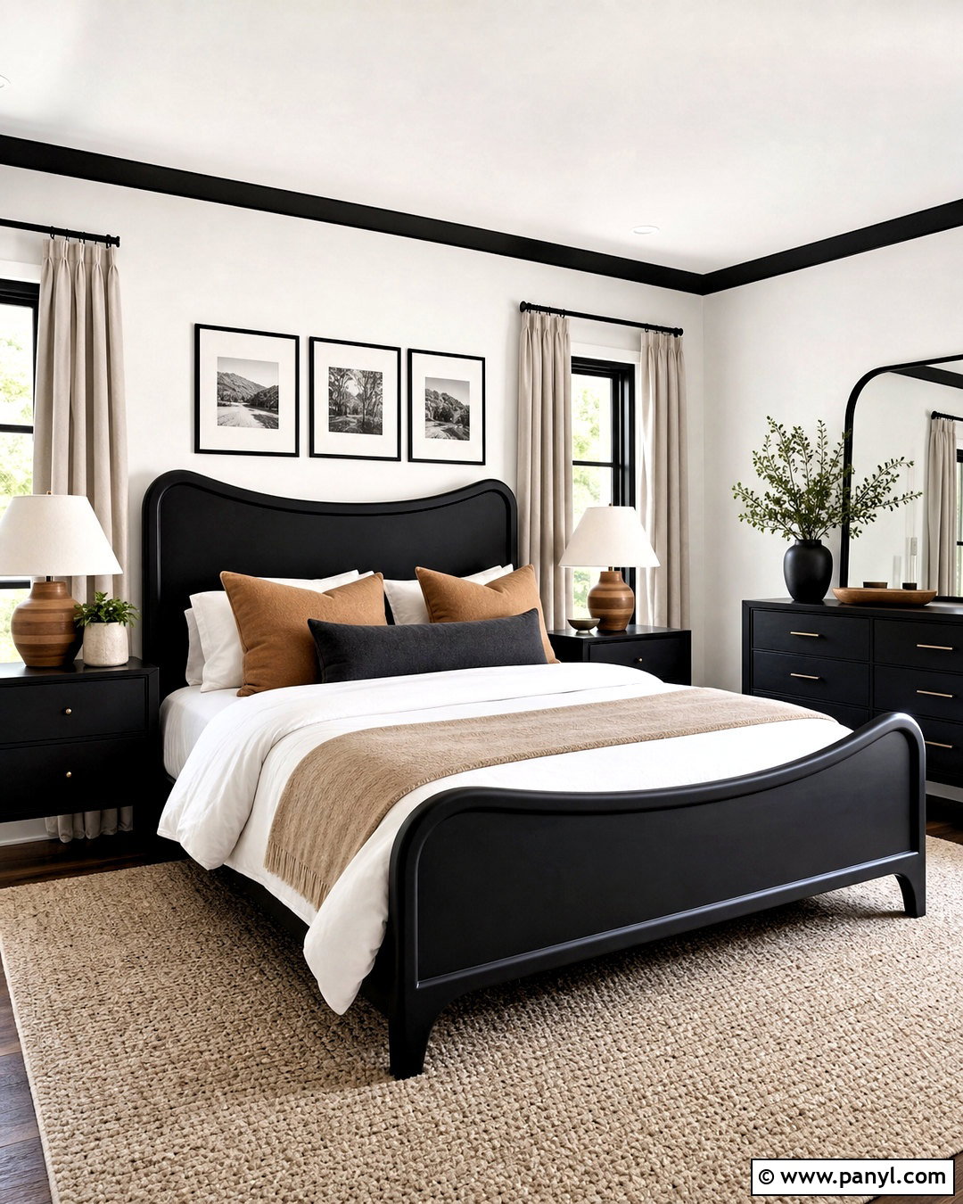 Black Furniture With White Walls - 20 black interior bedroom ideas