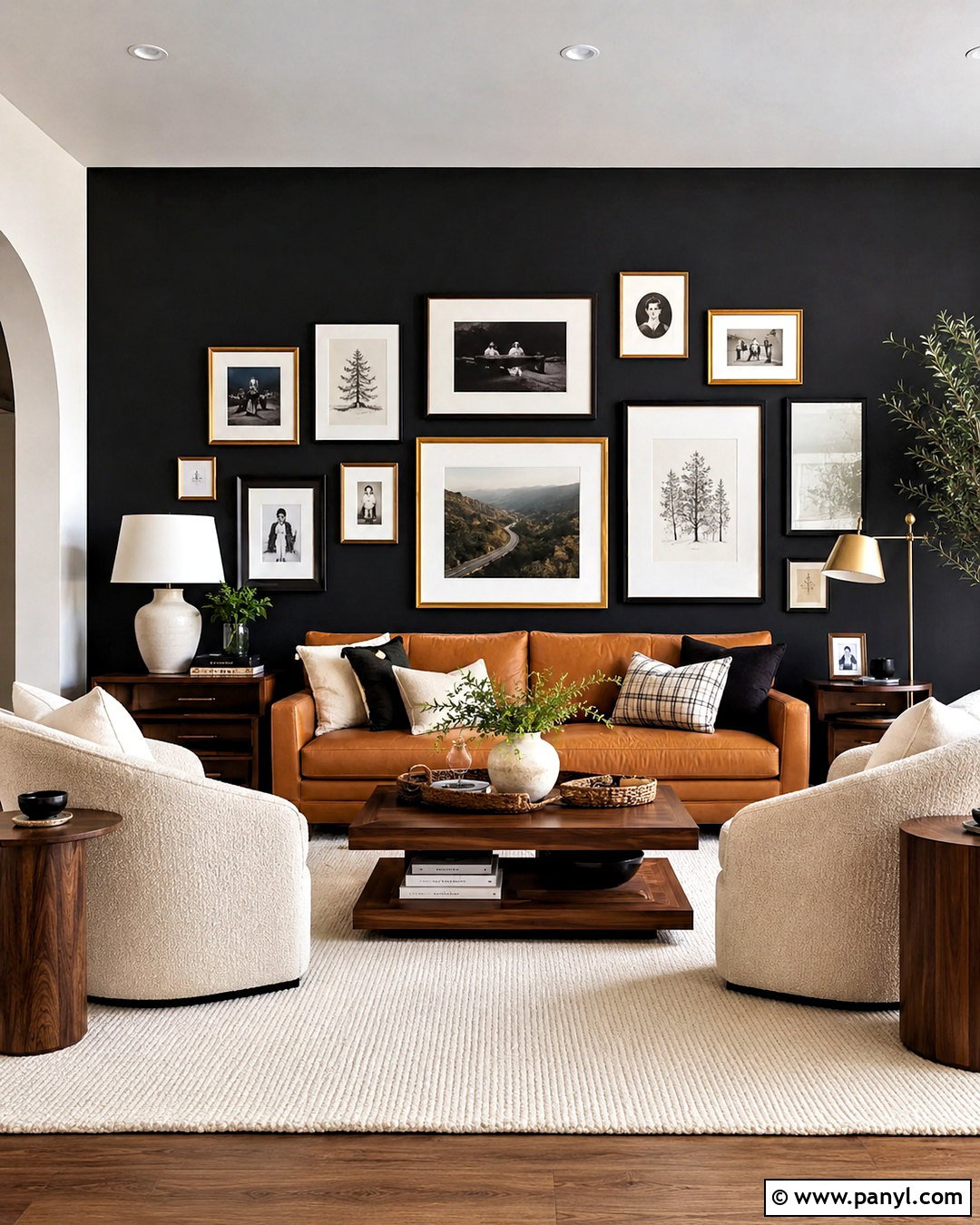 Black Gallery Wall - 40 black accent walls