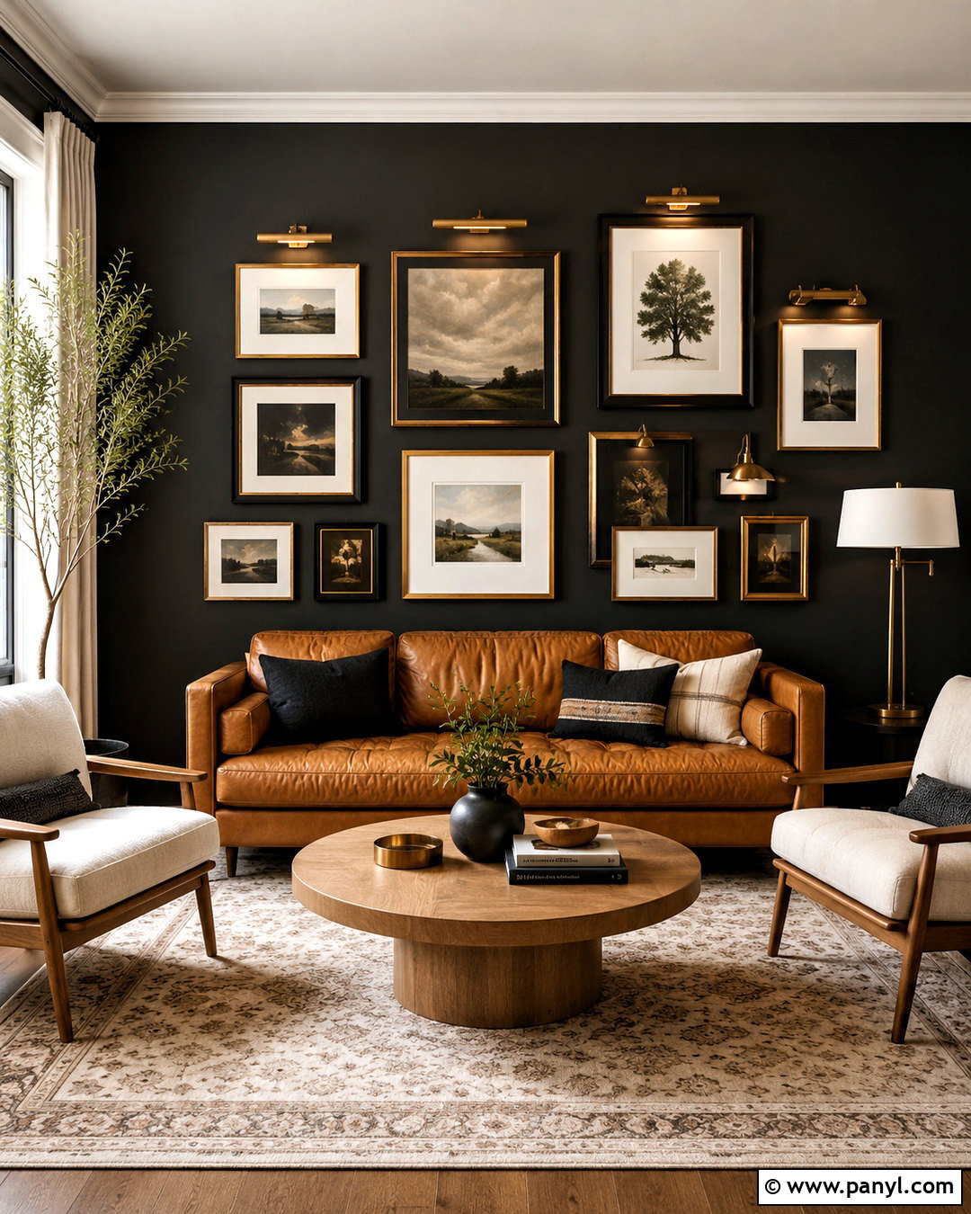 Black Gallery Wall Living Room - 20 black living room walls