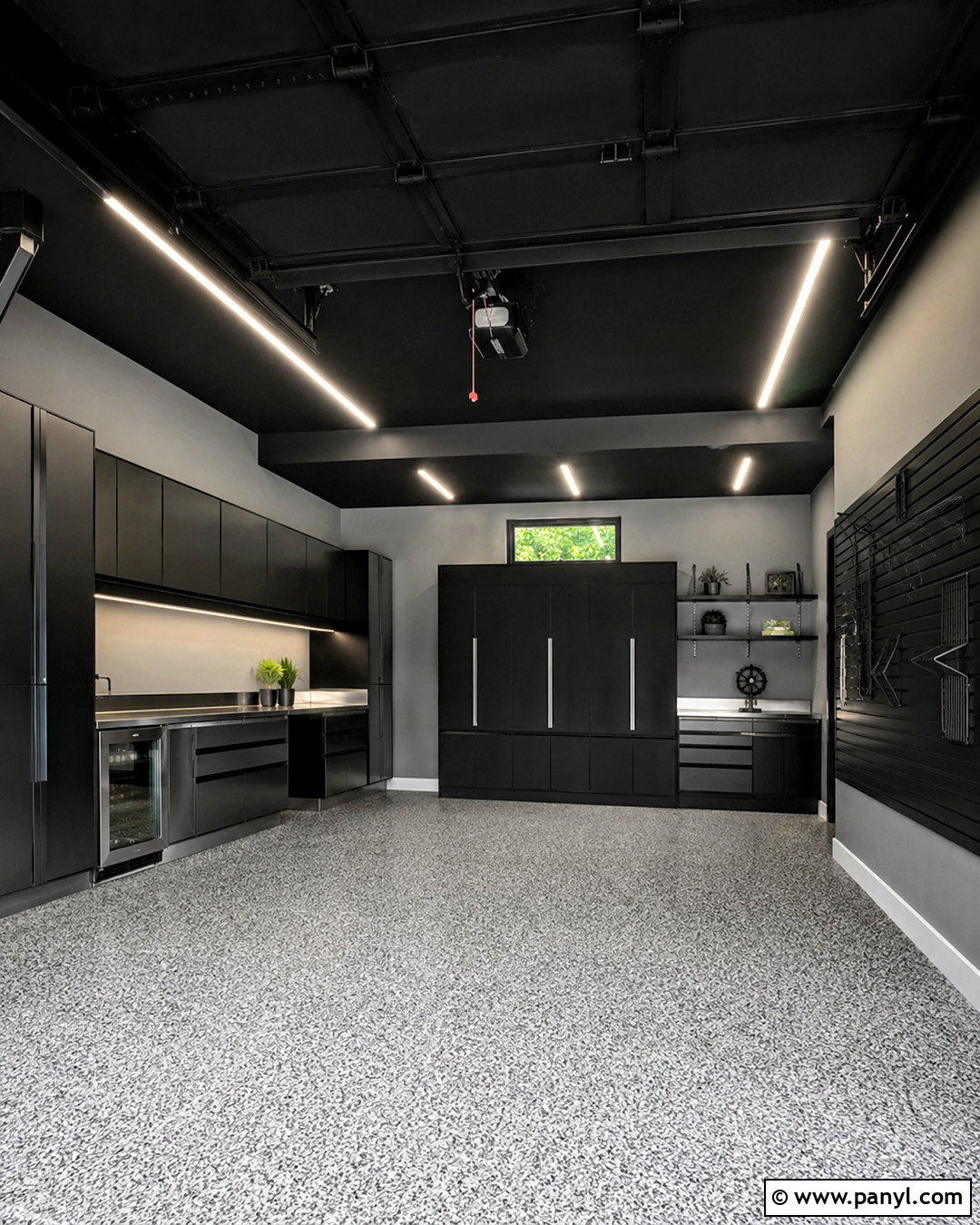 Black Garage Ceiling With Gray Walls - 20 black garage interior ideas