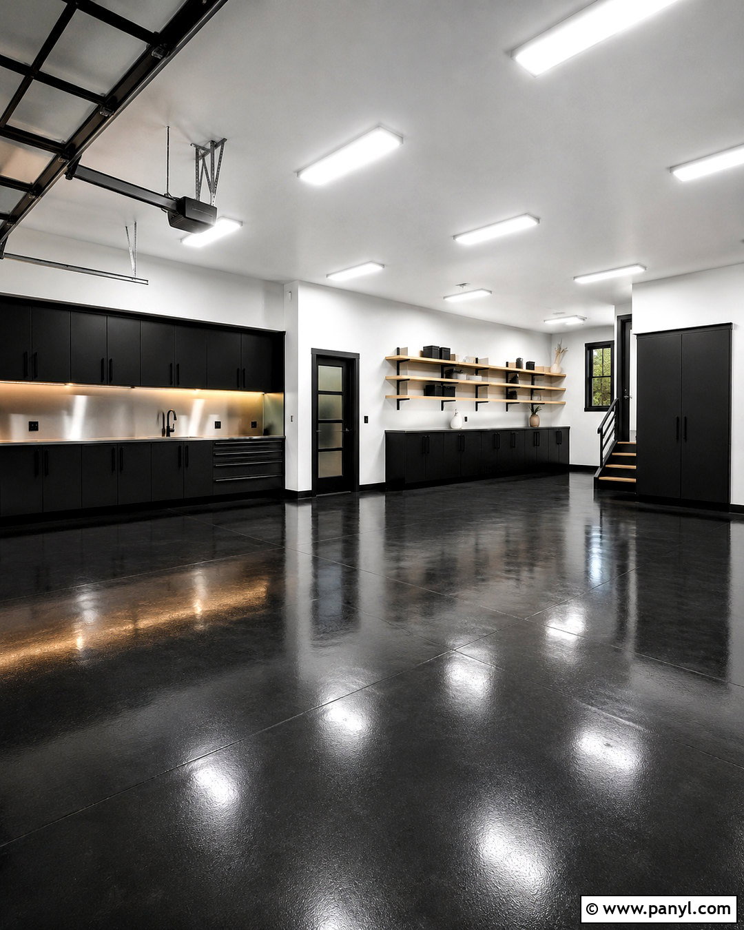 Black Garage Floor With White Walls - 20 black garage interior ideas