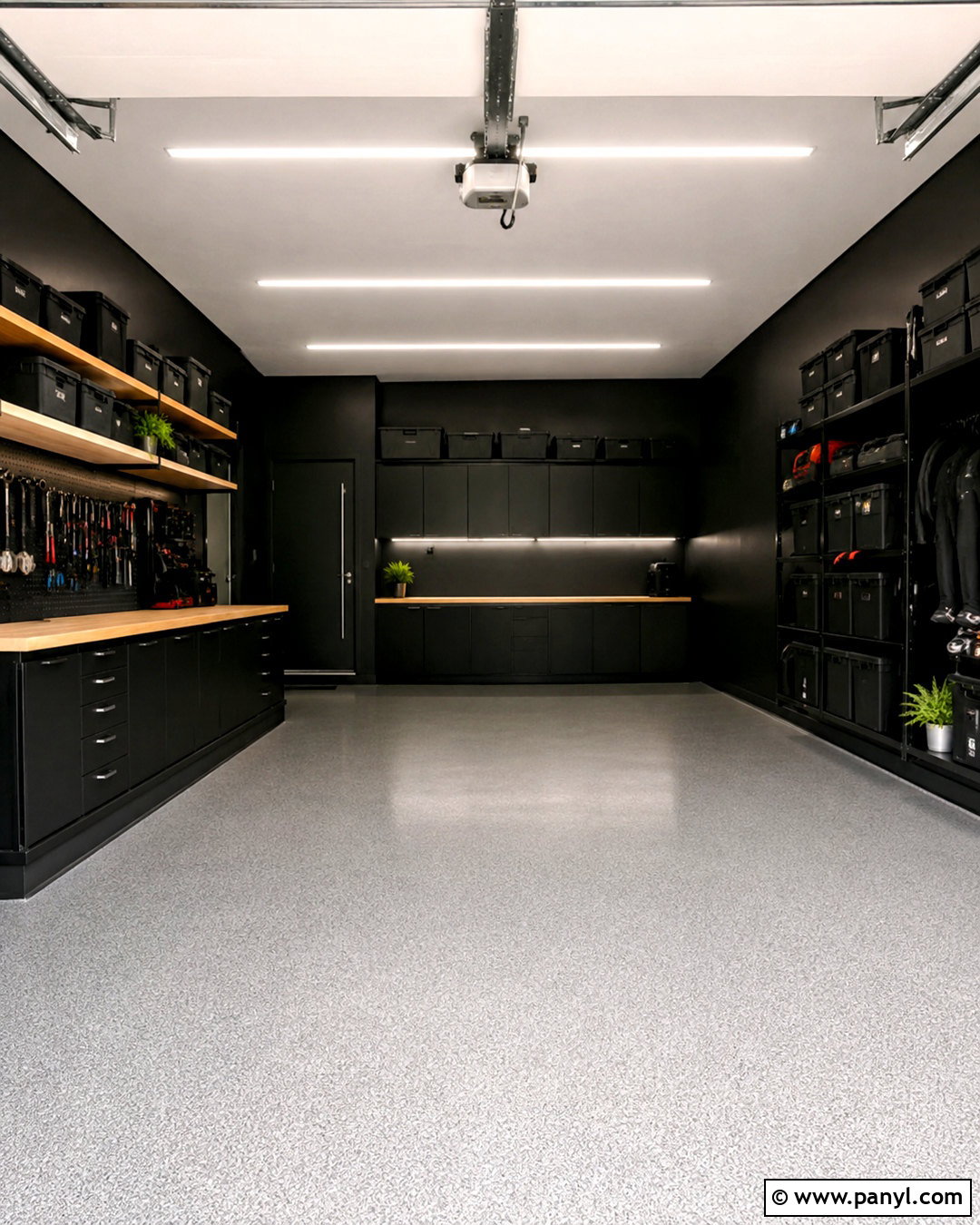Black Garage Walls With White Ceiling - 20 black garage interior ideas