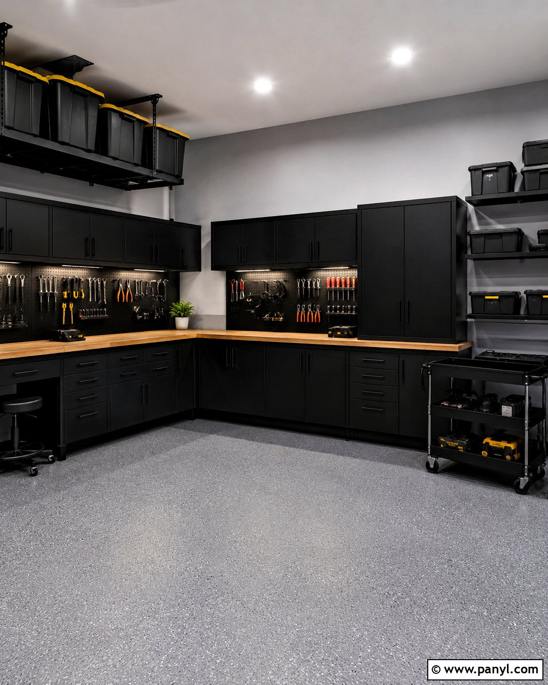 Black Garage Workshop Interior - 20 black garage interior ideas